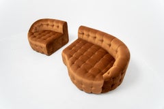 Divano Serenity Four Modular Lounge con tessuto Plush Tan di NIKA ZUPANC