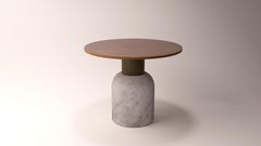 Serenity Fusion 40 Alabaster and Iroko Wood Table by Alabastro Italiano
