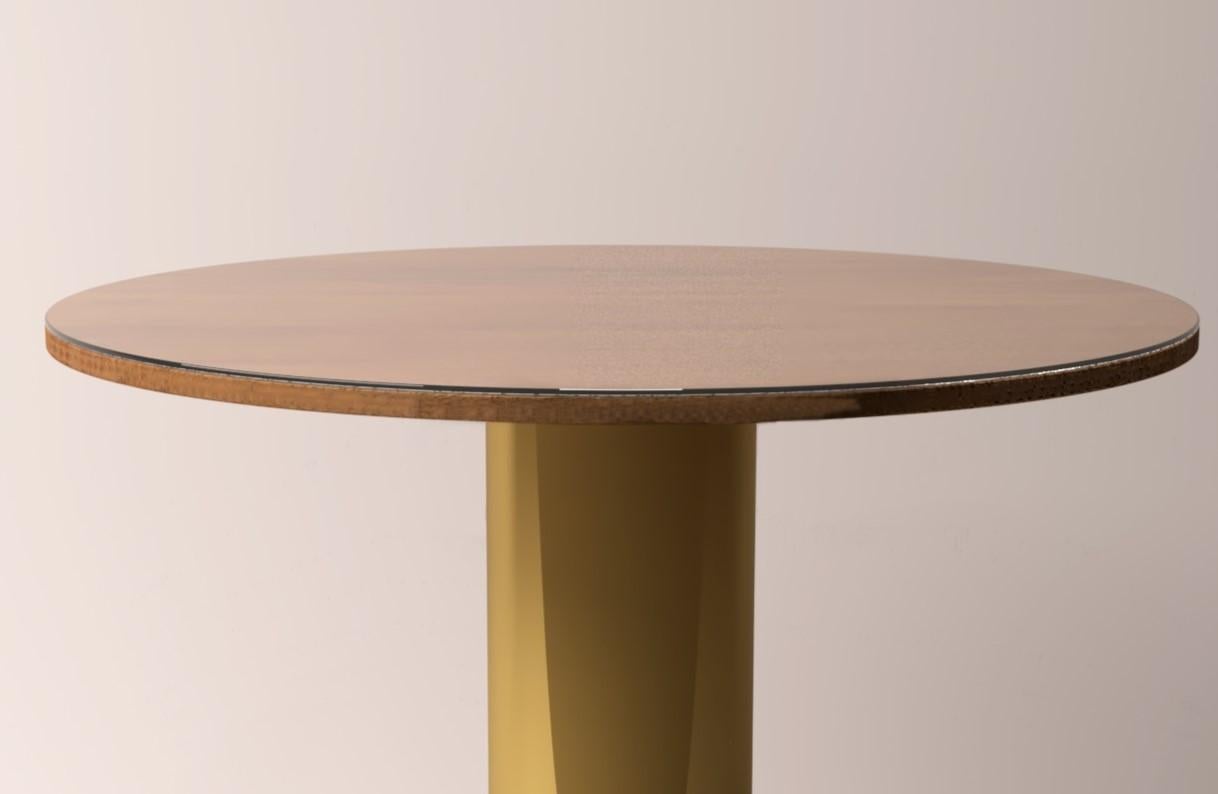 Modern Serenity Fusion 50 Iroko Wood Table by Alabastro Italiano For Sale