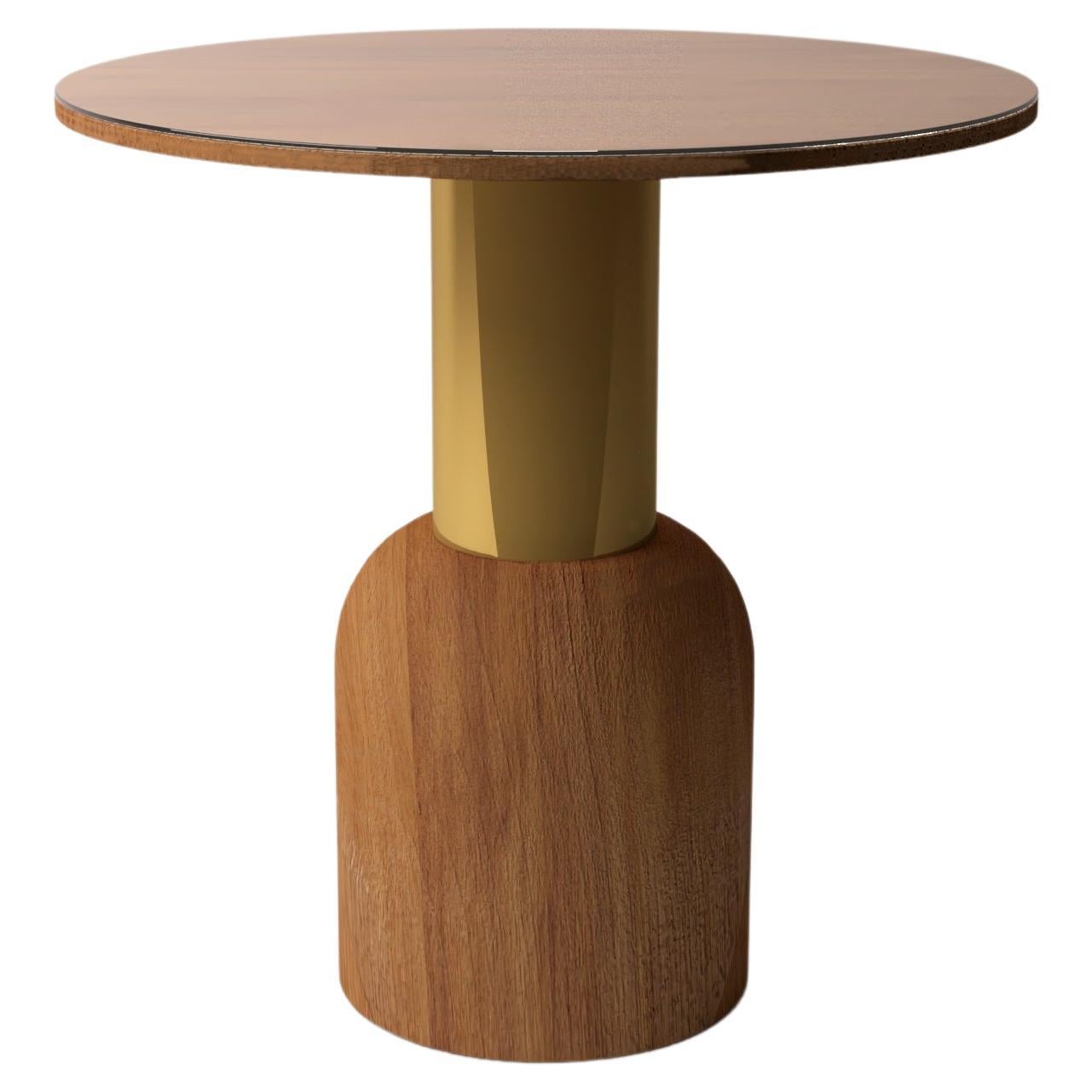 Serenity Fusion 50 Iroko Wood Table by Alabastro Italiano For Sale