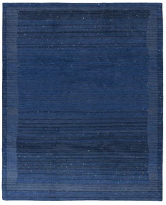 Serenity Indigo 8X10, Tappeti con bordi, Geometrico, Solidi/misti, Transitorio