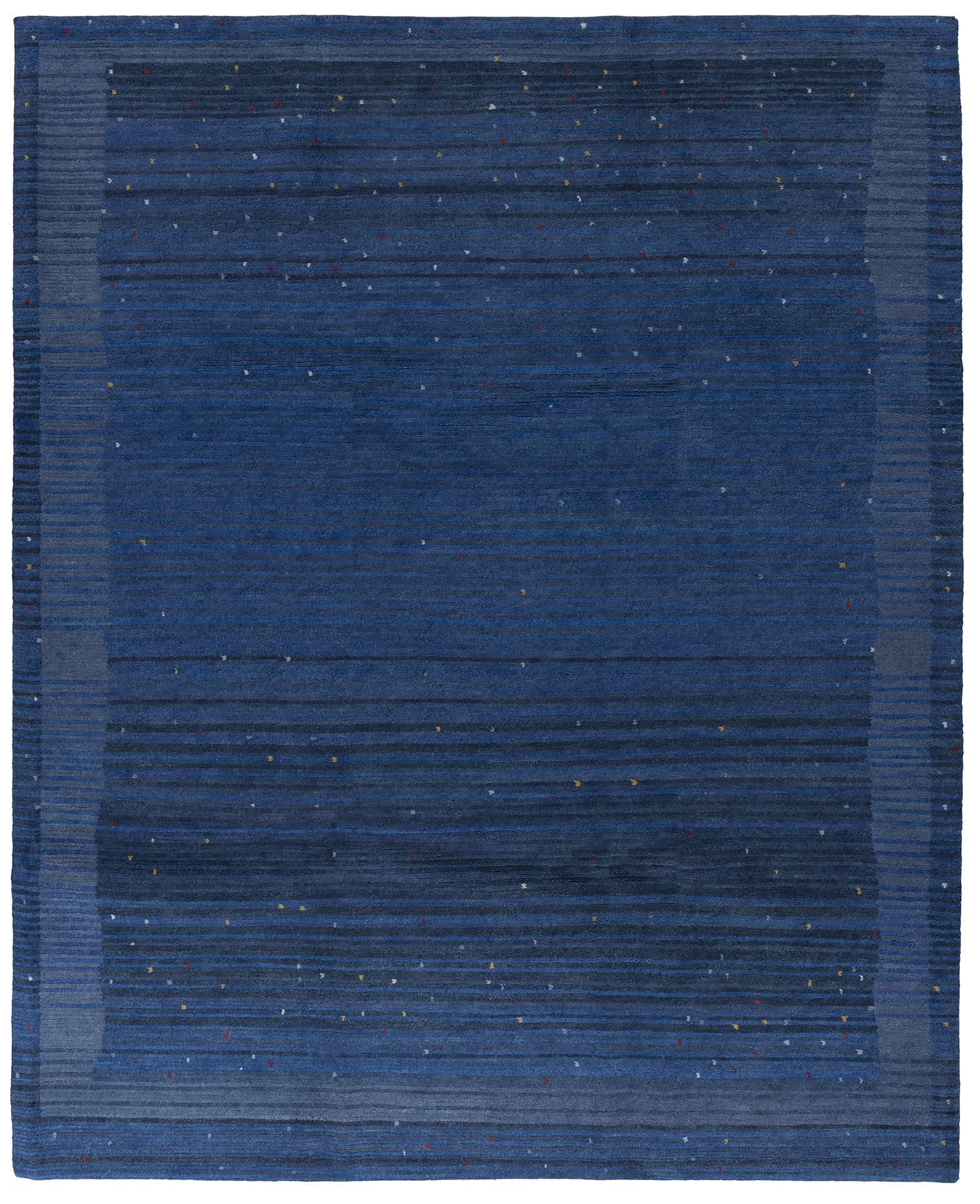 Nepalese Serenity Indigo 8X10, Bordered Rugs, Geometric, Solids/Textures, Transitional For Sale