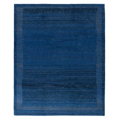 Serenity Indigo 8X10, Bordered Rugs, Geometric, Solids/Textures, Transitional
