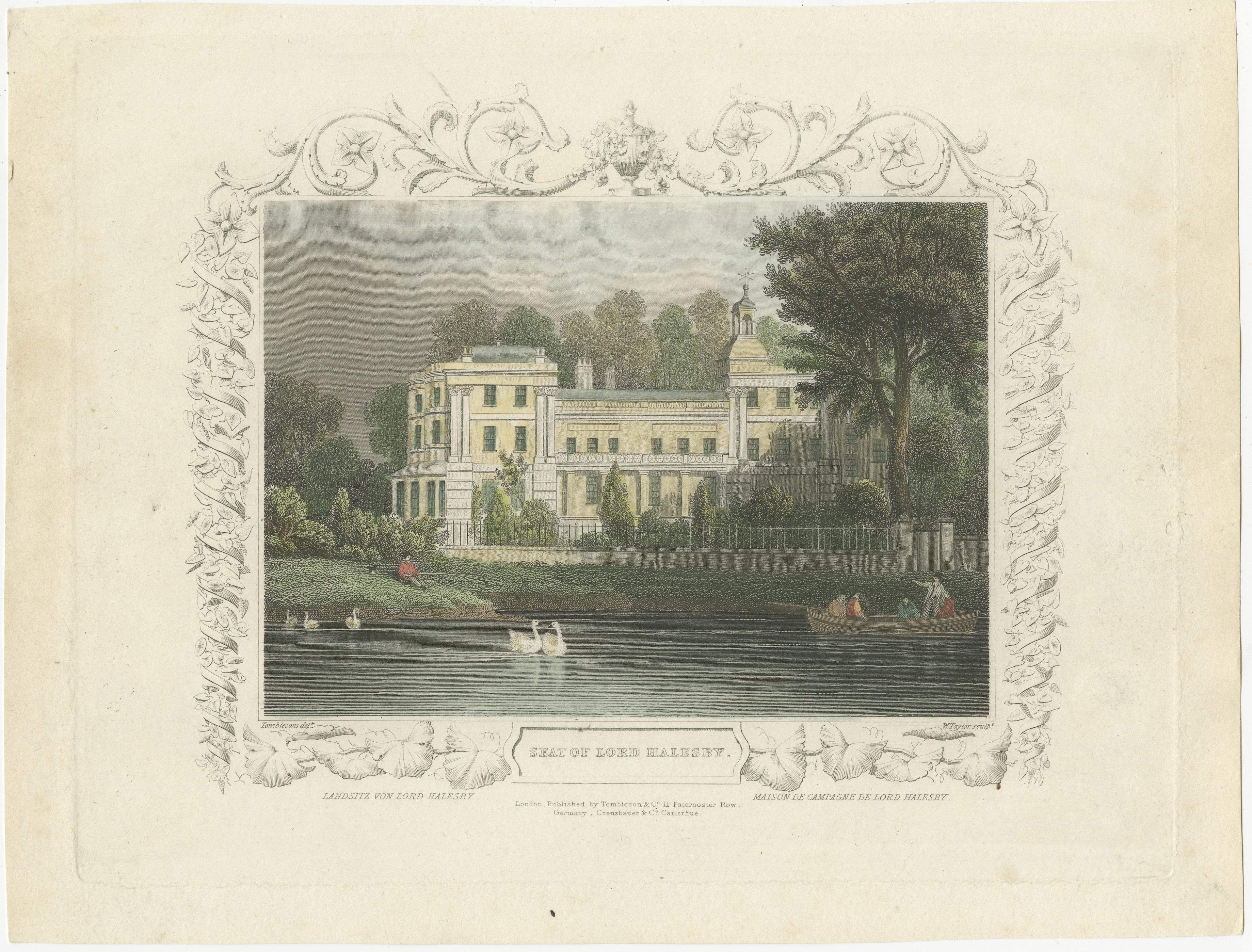 Serenité au-dessus de la Tamise : le siège élégant de Lord Halesey en 1811 en vente 1