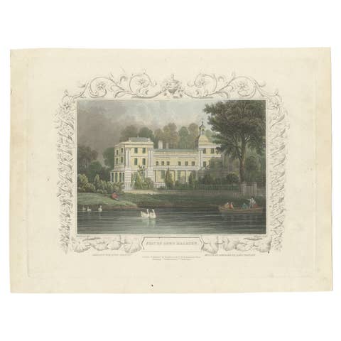 Serenity Over the Thames: Lord Halesey's Elegant Seat in 1811
