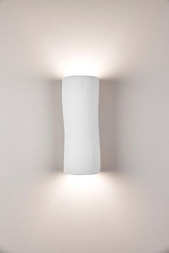 Serenity Sofie Organic Modern Wall Sconce/Light, White Plaster