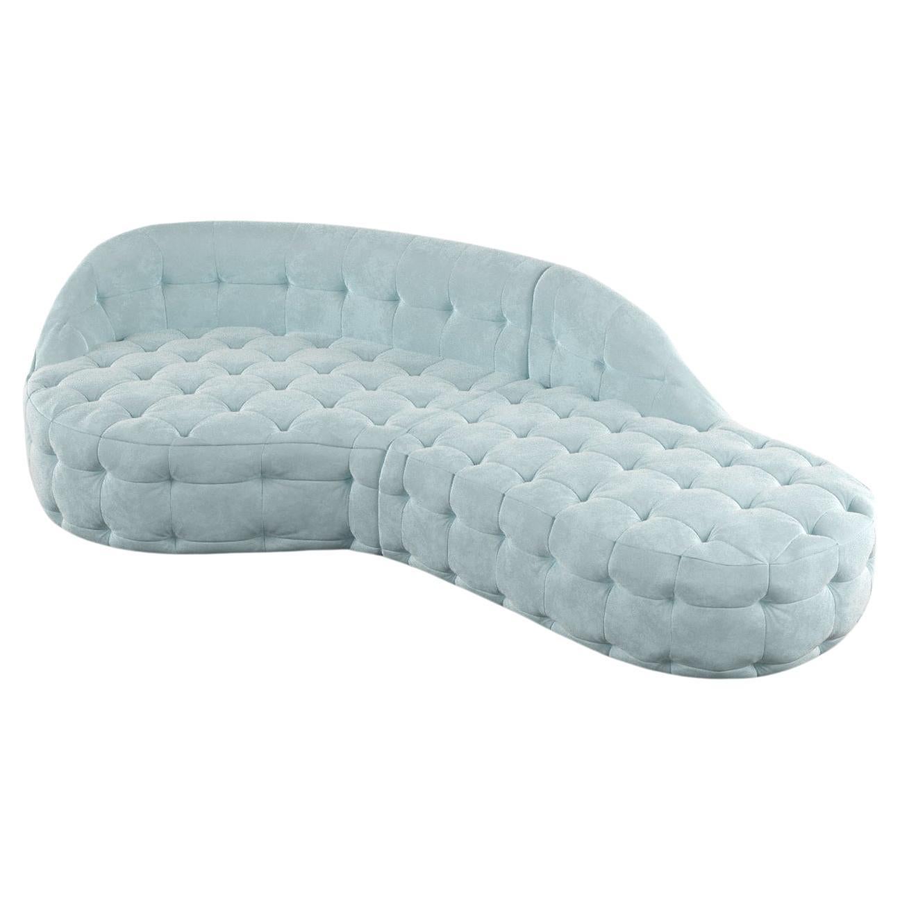 Serenity Zweisitzer-Sofa mit plüschfarbenem Tan-Stoff von Nika Zupanc