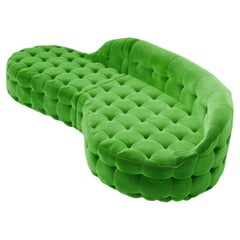 Serenity Zweisitzer-Sofa mit plüschfarbenem Tan-Stoff von Nika Zupanc