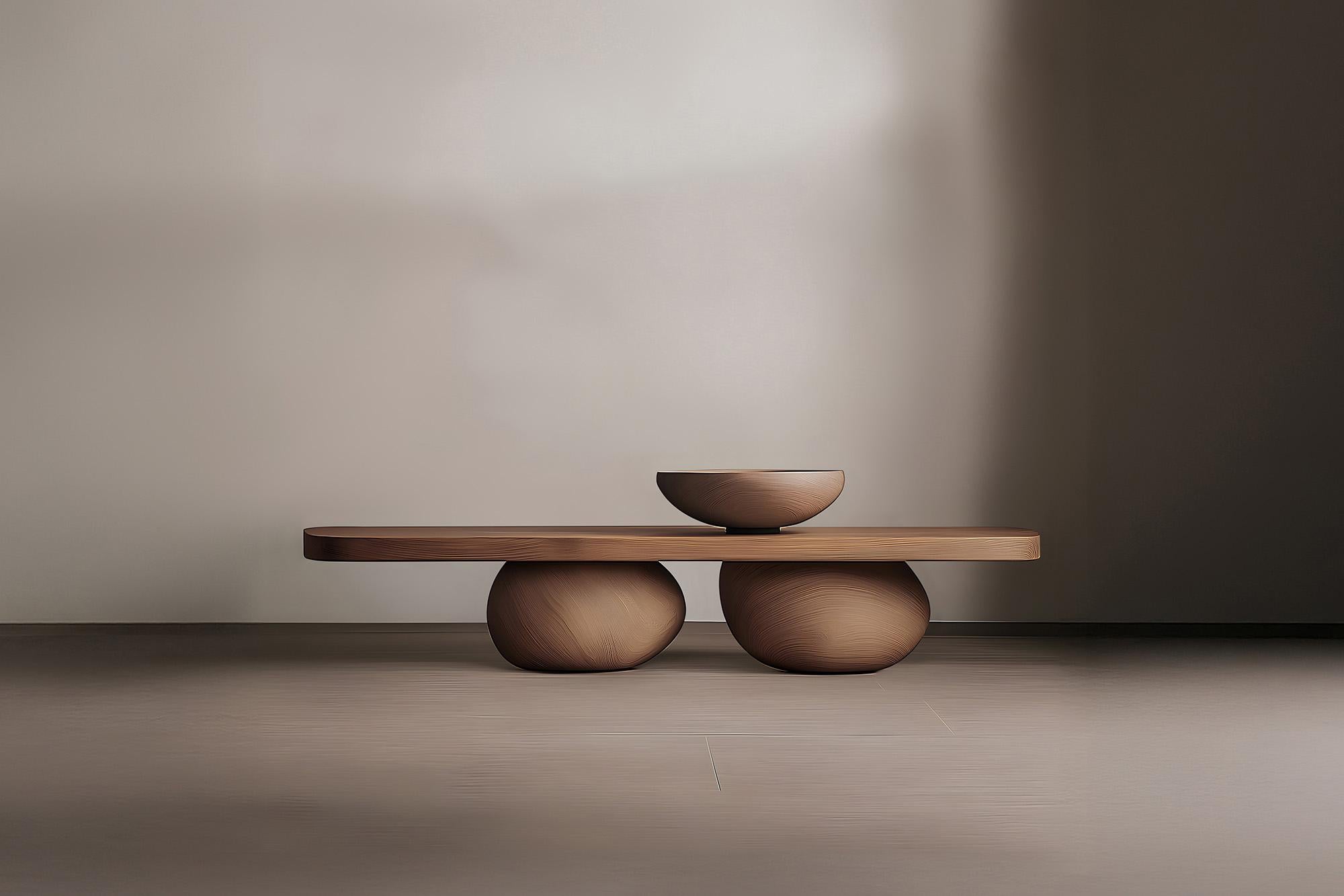 Brutalist Sereno Coffee Table Serie 19 by NONO – Custom Solid Wood Design For Sale
