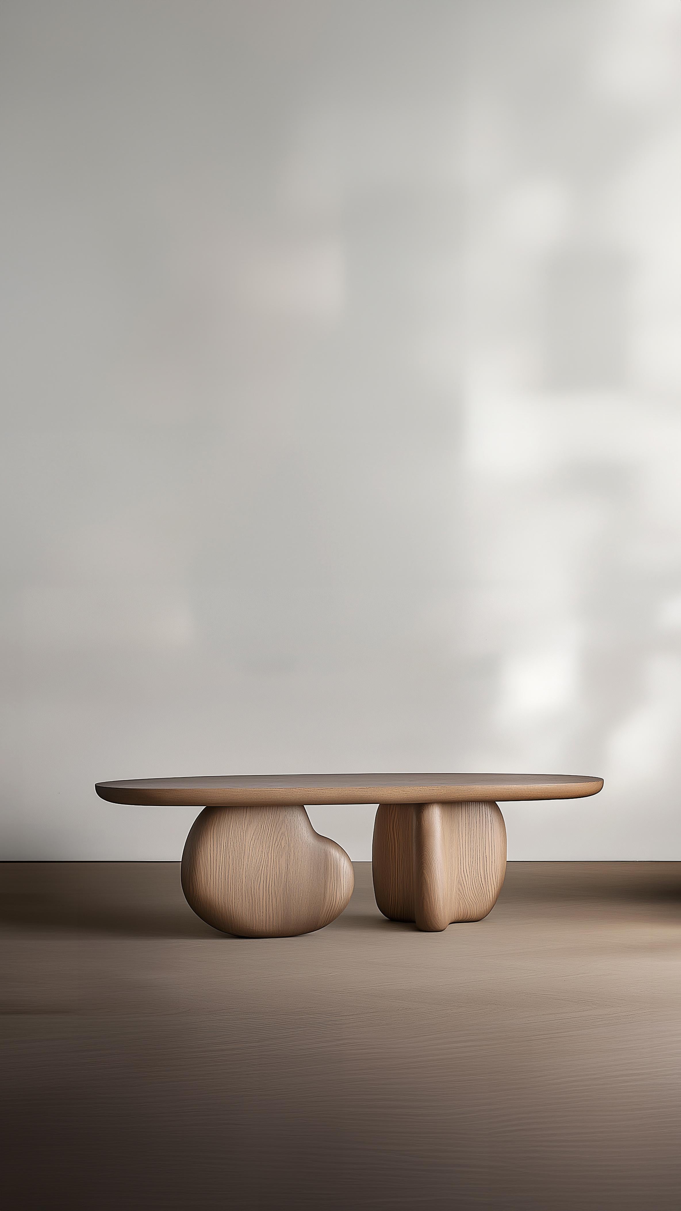 Brutalismo Tavolino Sereno Serie 51 di NONO - Legno massiccio per spazi moderni in vendita
