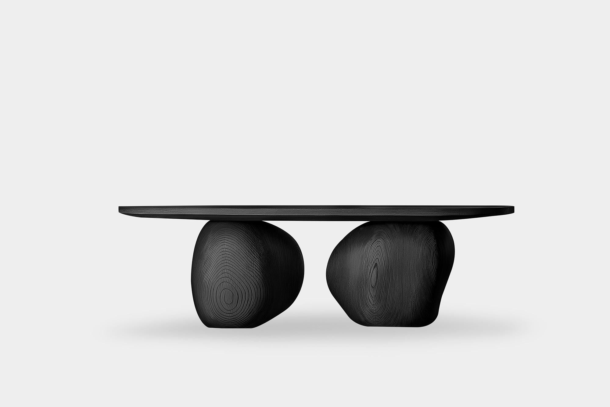 Brutalisme Table basse Sereno Serie 7 by Joel Escalona - Design minimaliste en bois massif en vente