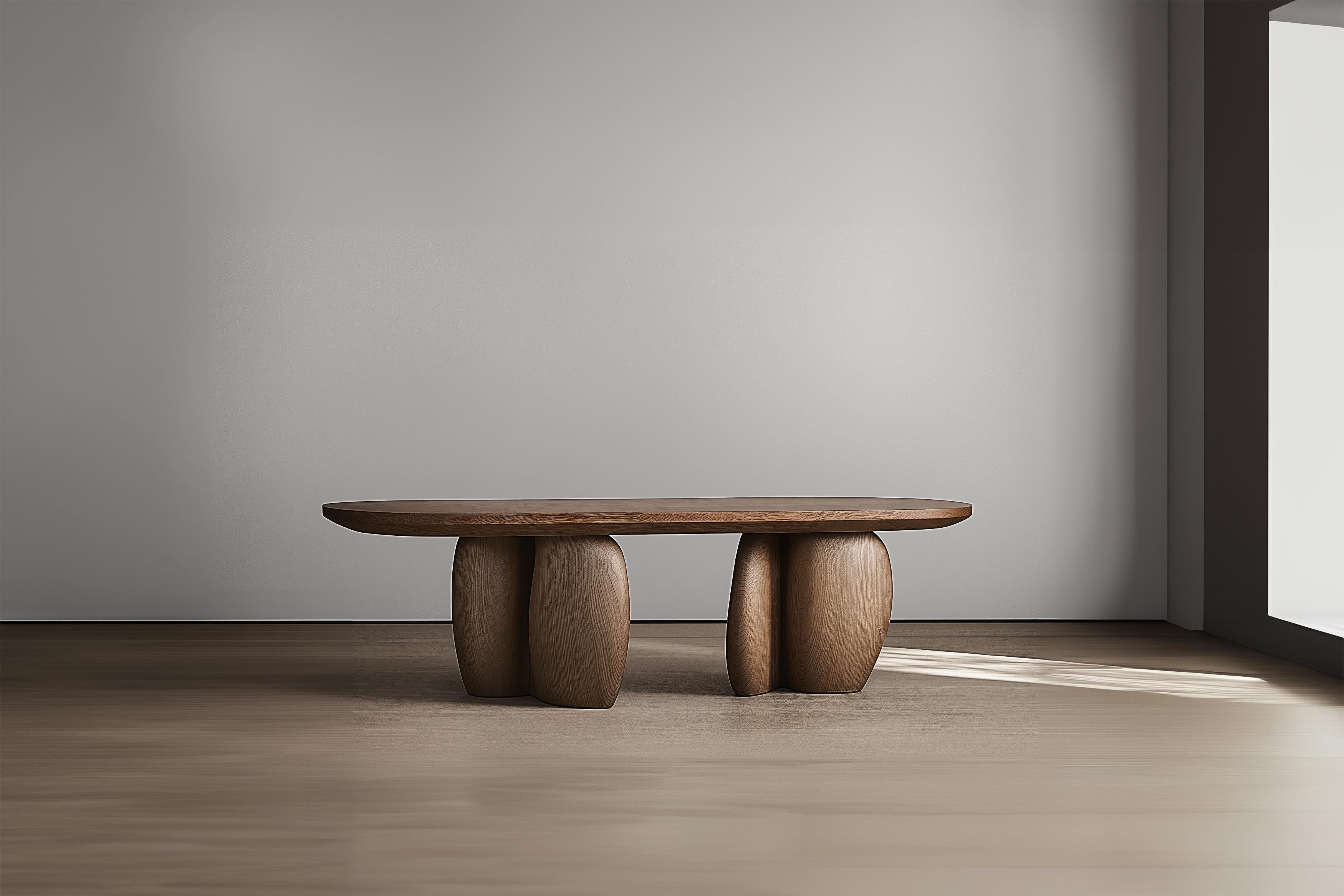 Brutalist Sereno Coffee Table Serie 81 by NONO – Functional Art in Solid Wood For Sale