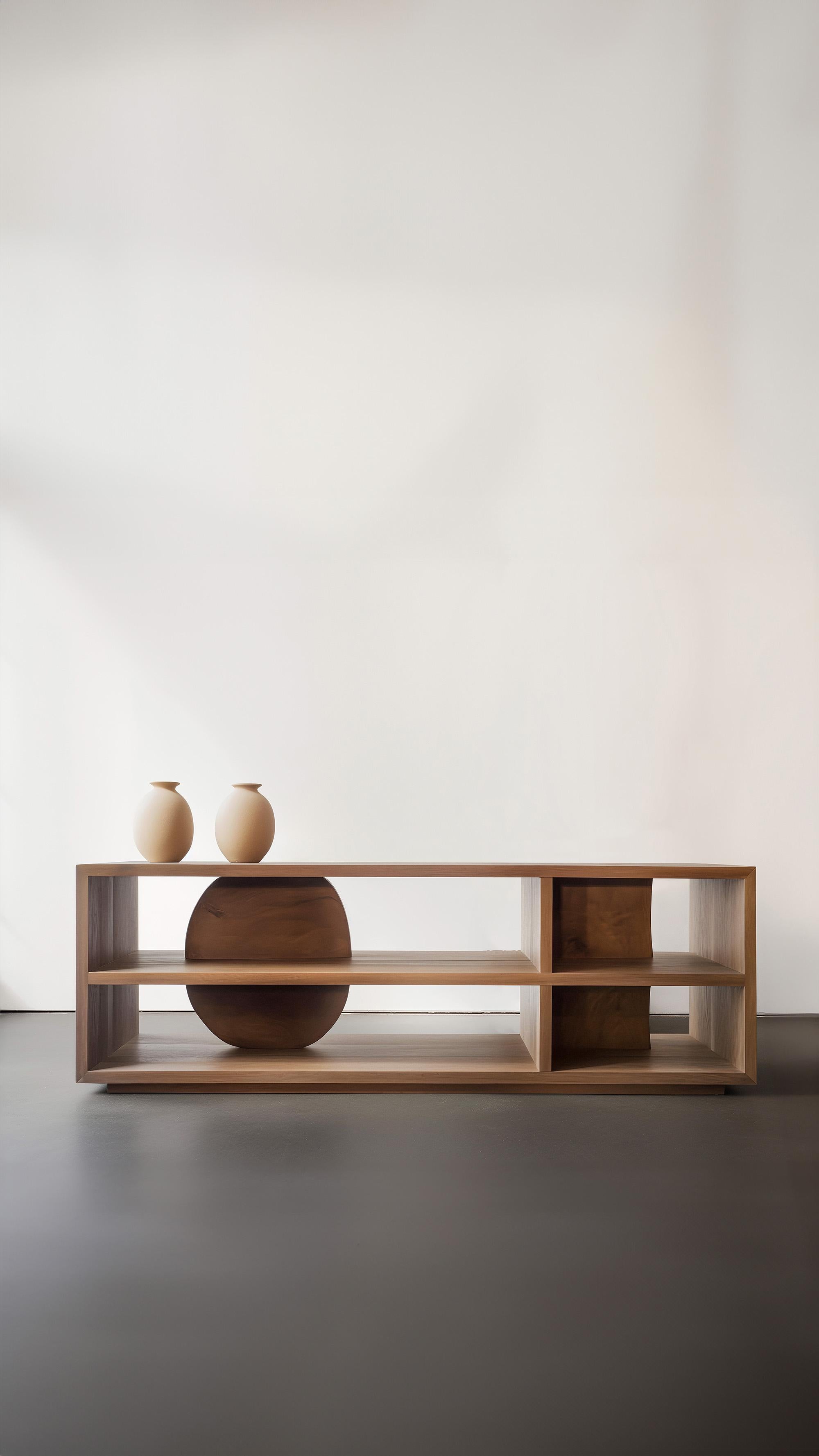 Mexican Sereno Credenza 12, High-End Craftsmanship, Sculptural Detail by NONO For Sale
