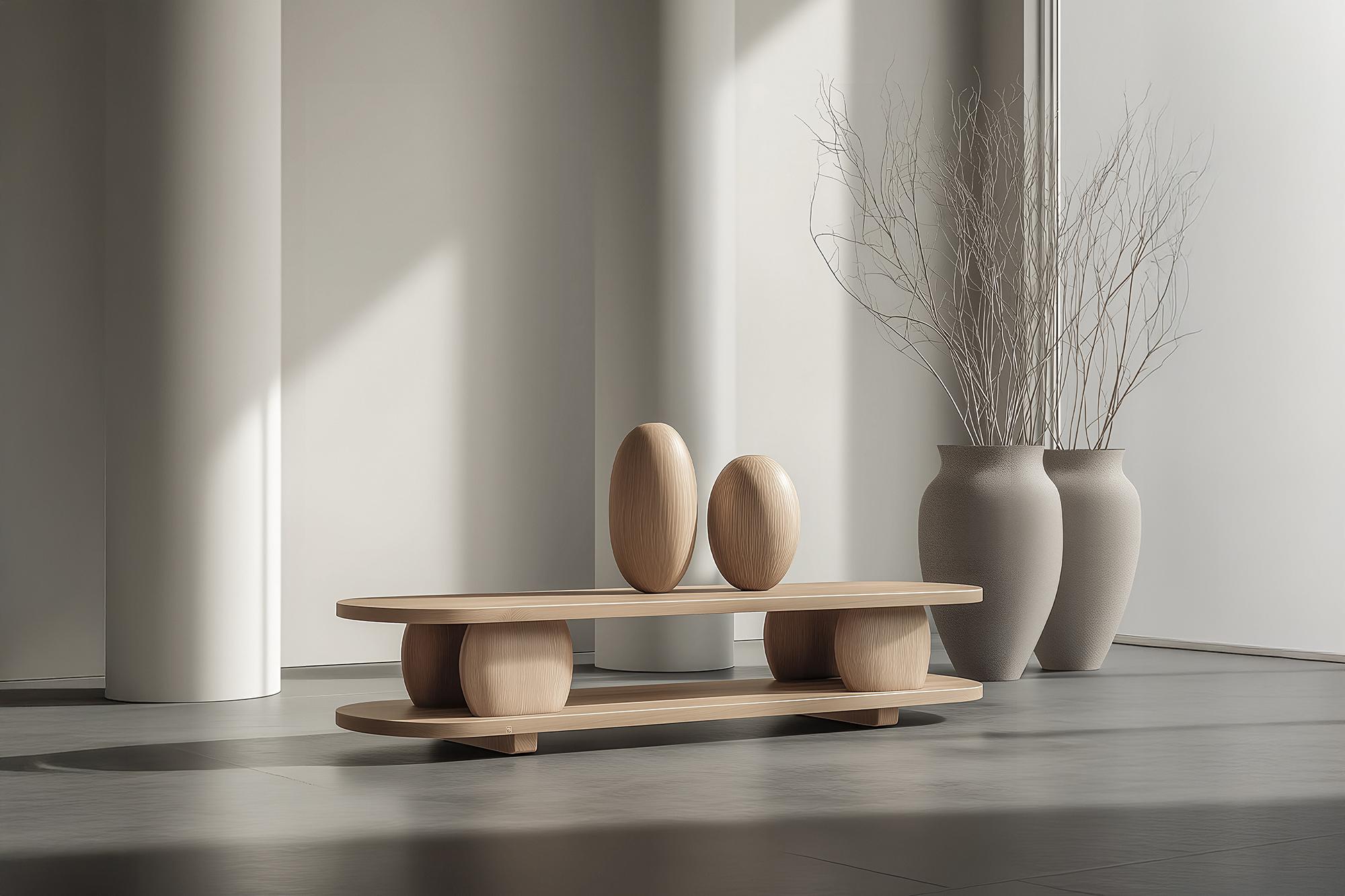 Sereno No33, Konsolentisch mit minimaler holzgeometrie von Joel Escalona (Moderne der Mitte des Jahrhunderts) im Angebot