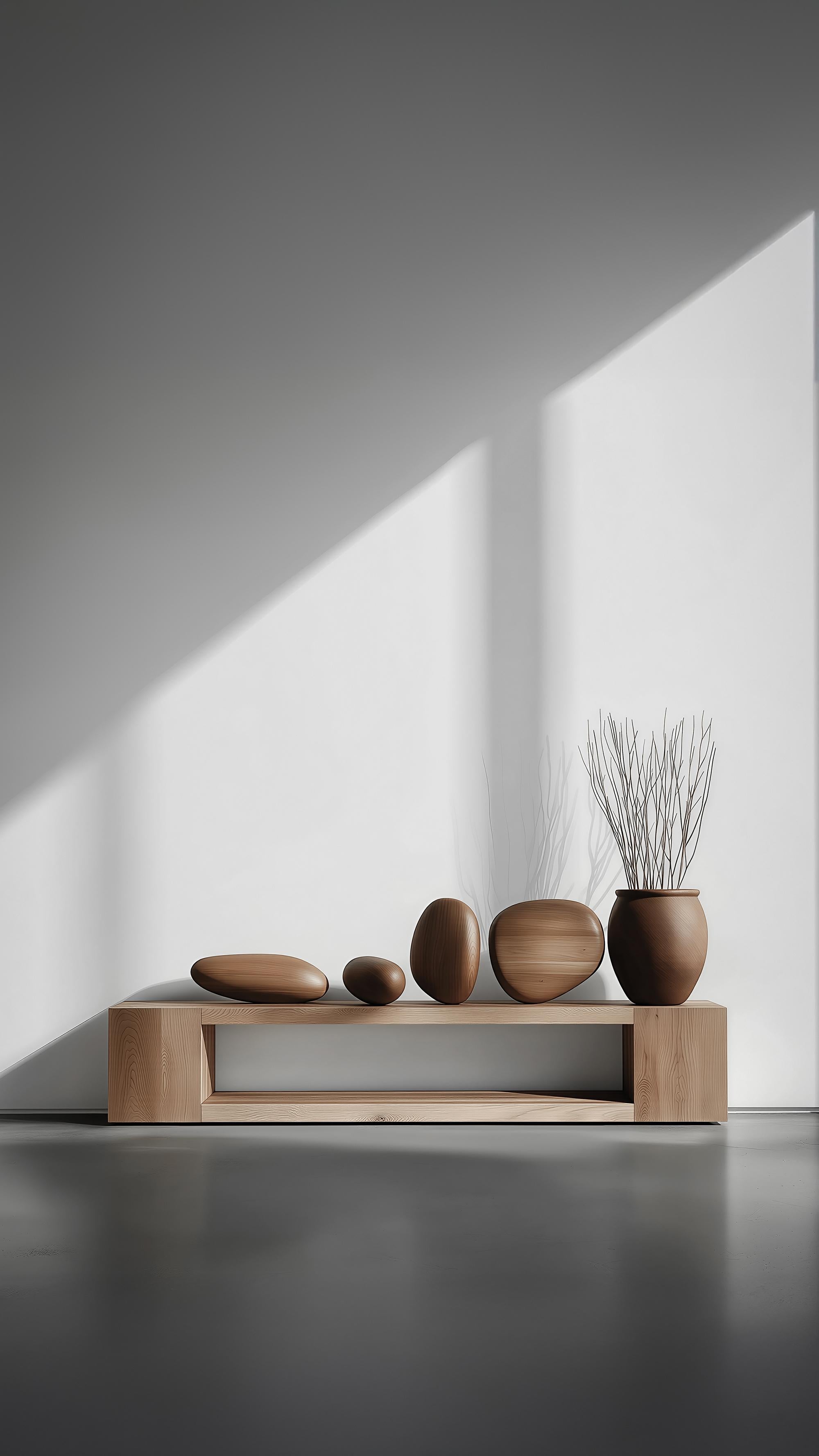 Sereno No50 Bank Tisch aus Massivholz, Zeitgenössische Möbel von NONO im Angebot 9