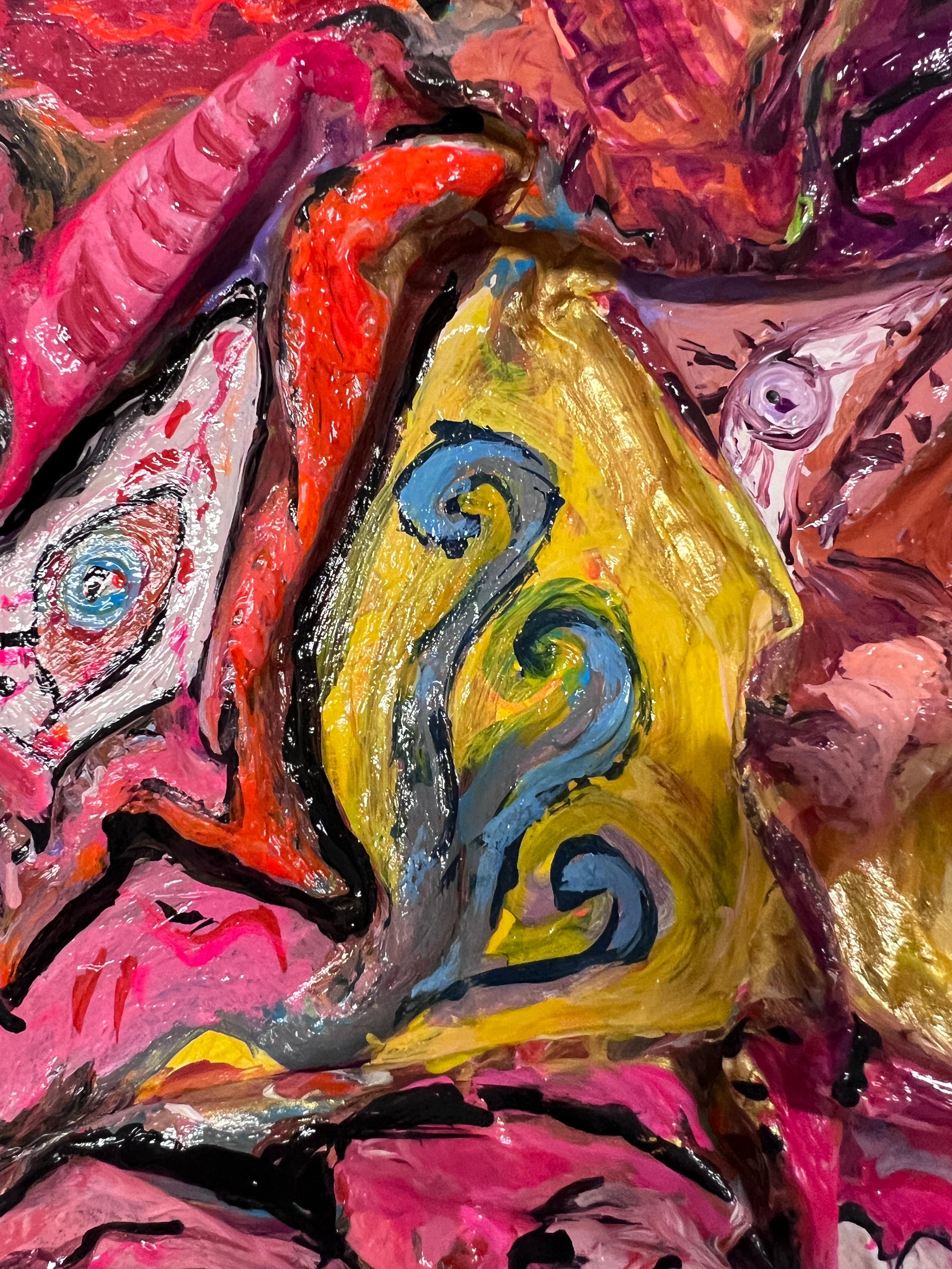 3D Abstract Acrylic Painting on Canvas by Serg Graff 