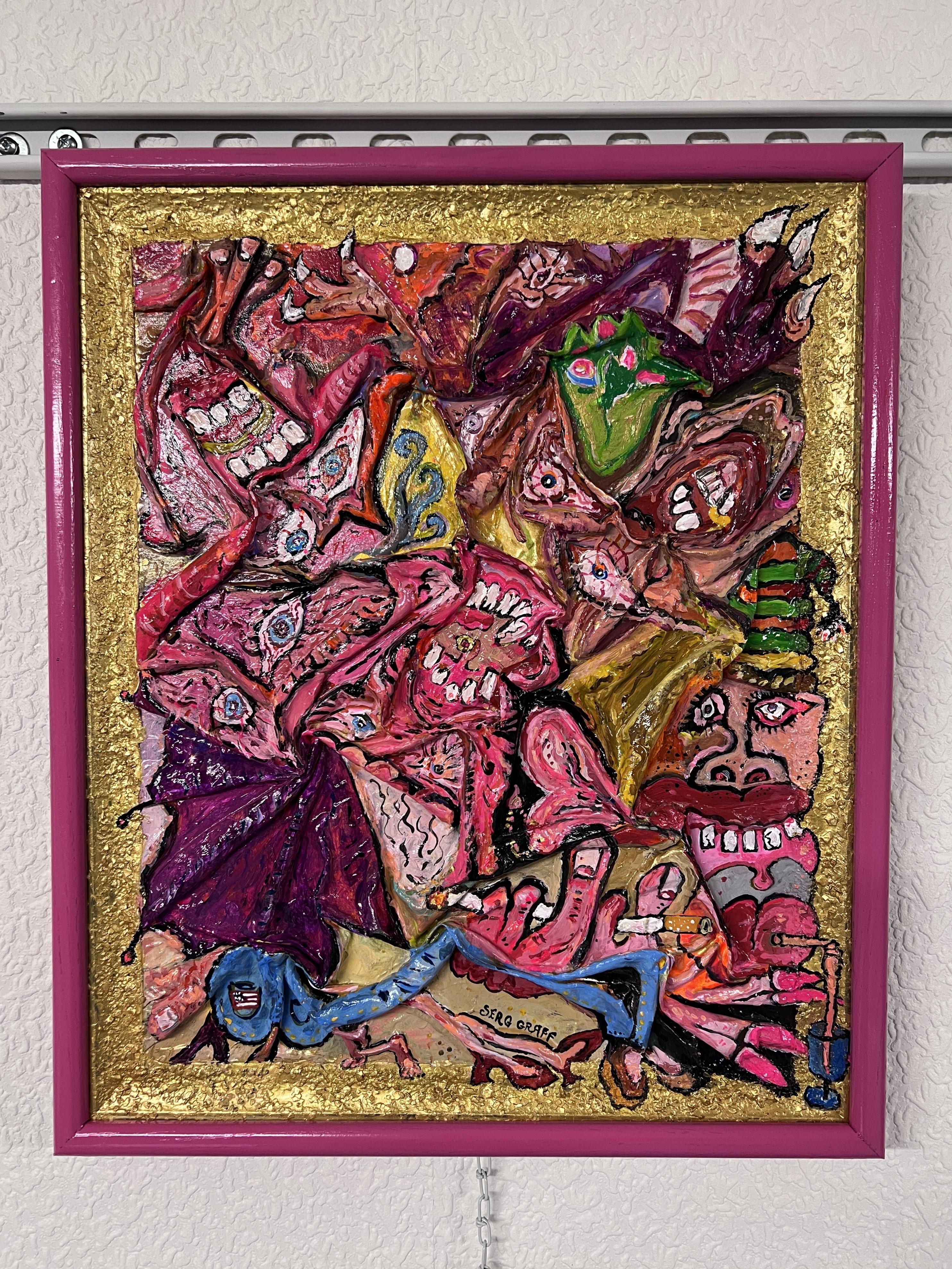 3D Abstract Acrylic Painting on Canvas by Serg Graff 