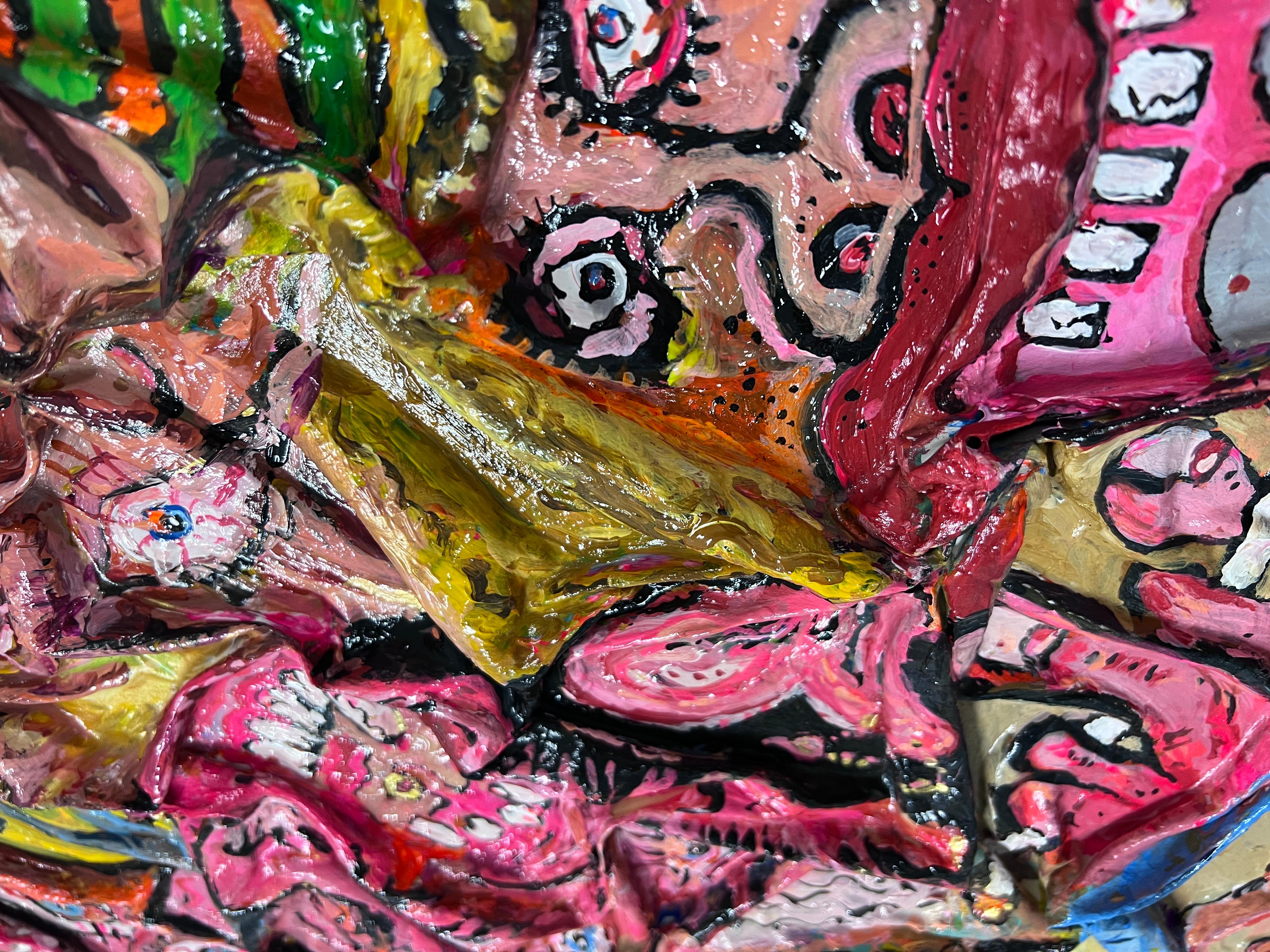 3D Abstract Acrylic Painting on Canvas by Serg Graff 