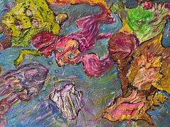 Abstract Painting on Board by Serg Graff "SpongeBob and Bikini Bottom", COA