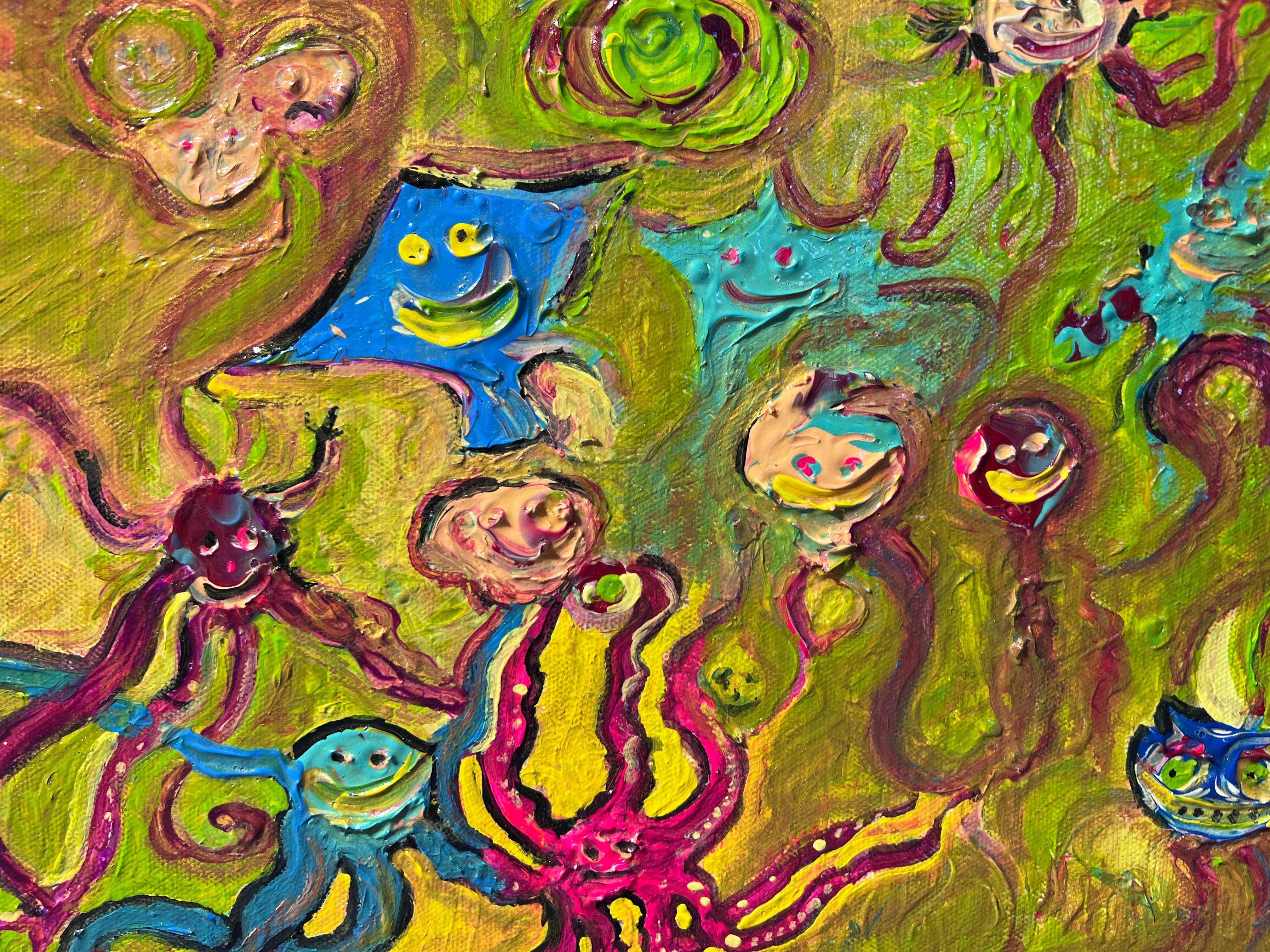 Pittura astratta su tela di Serg Graff 
