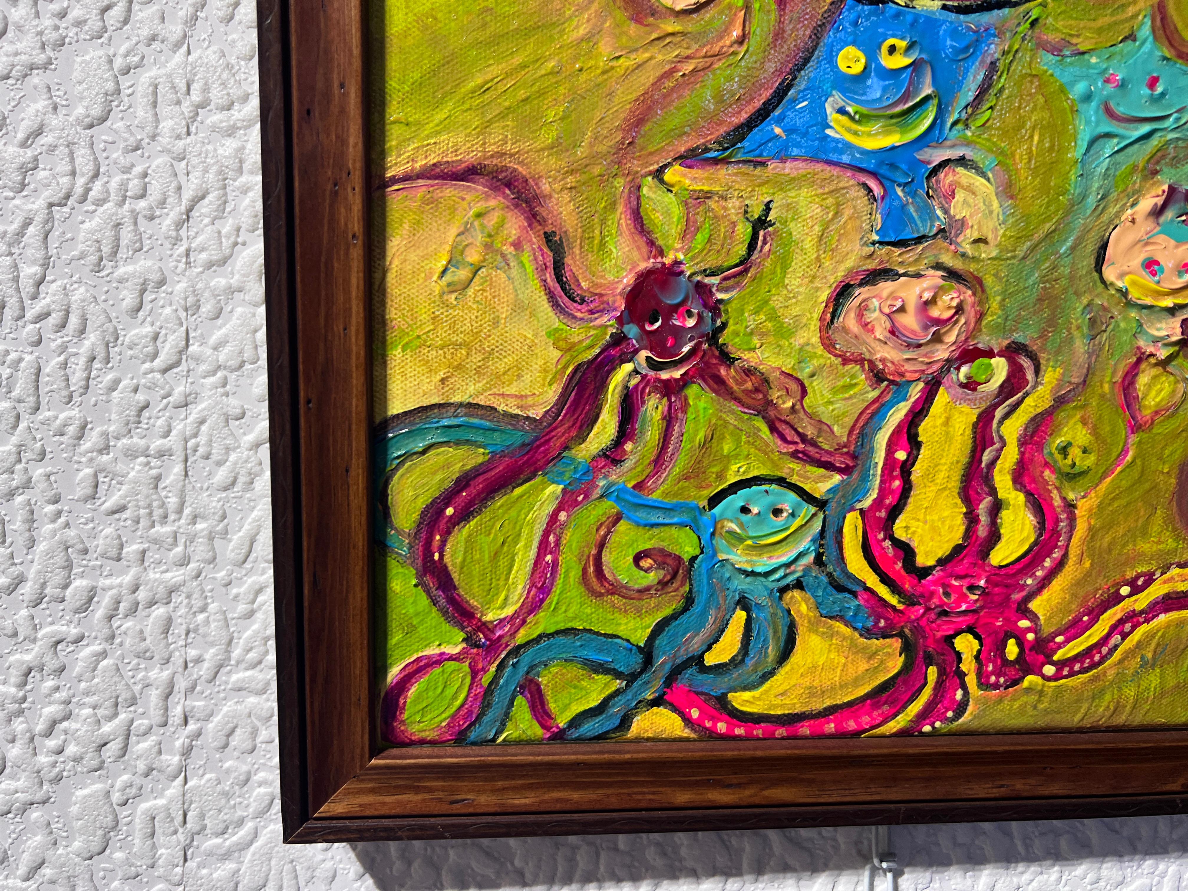 Pittura astratta su tela di Serg Graff 