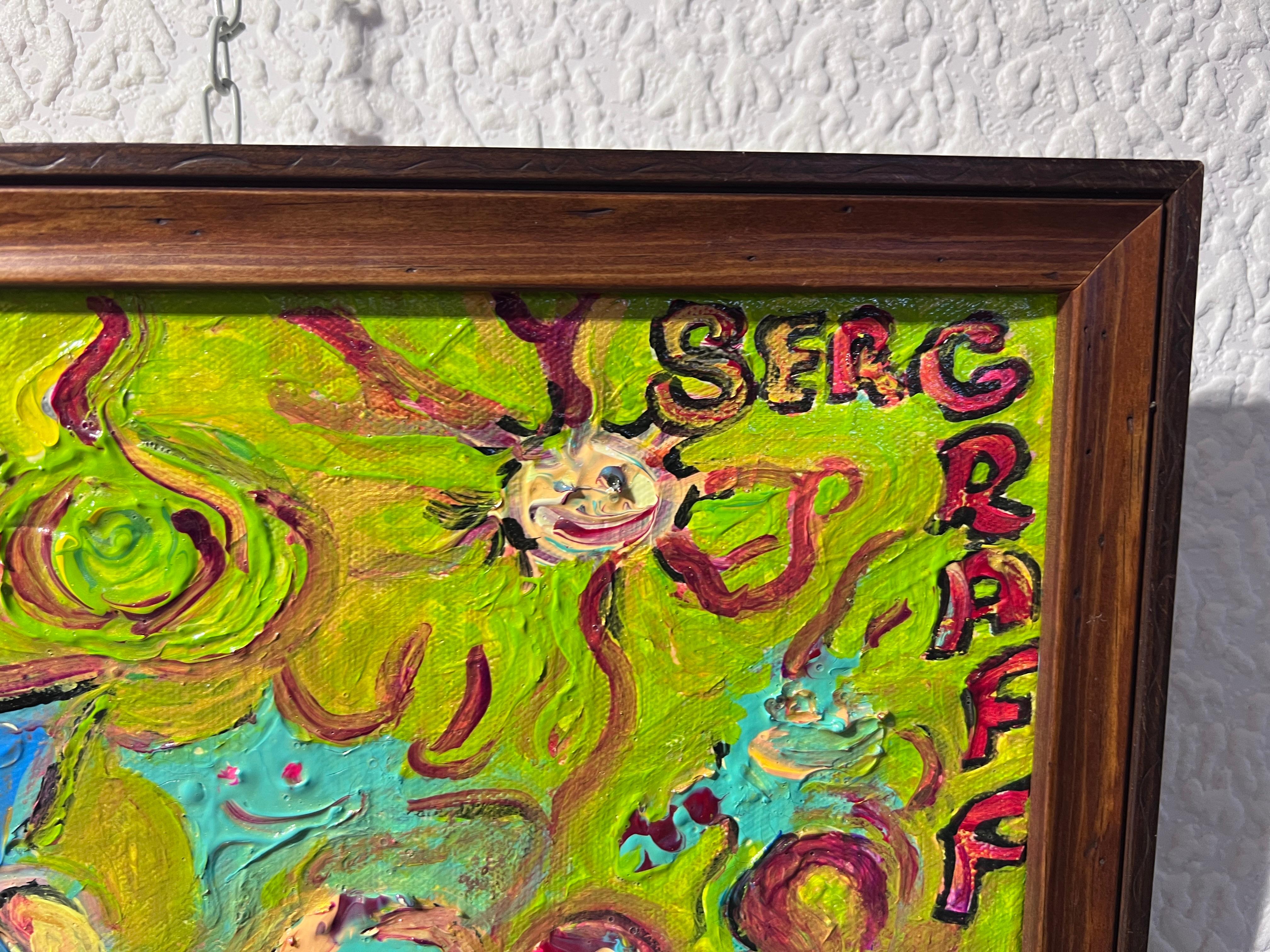 Pittura astratta su tela di Serg Graff 