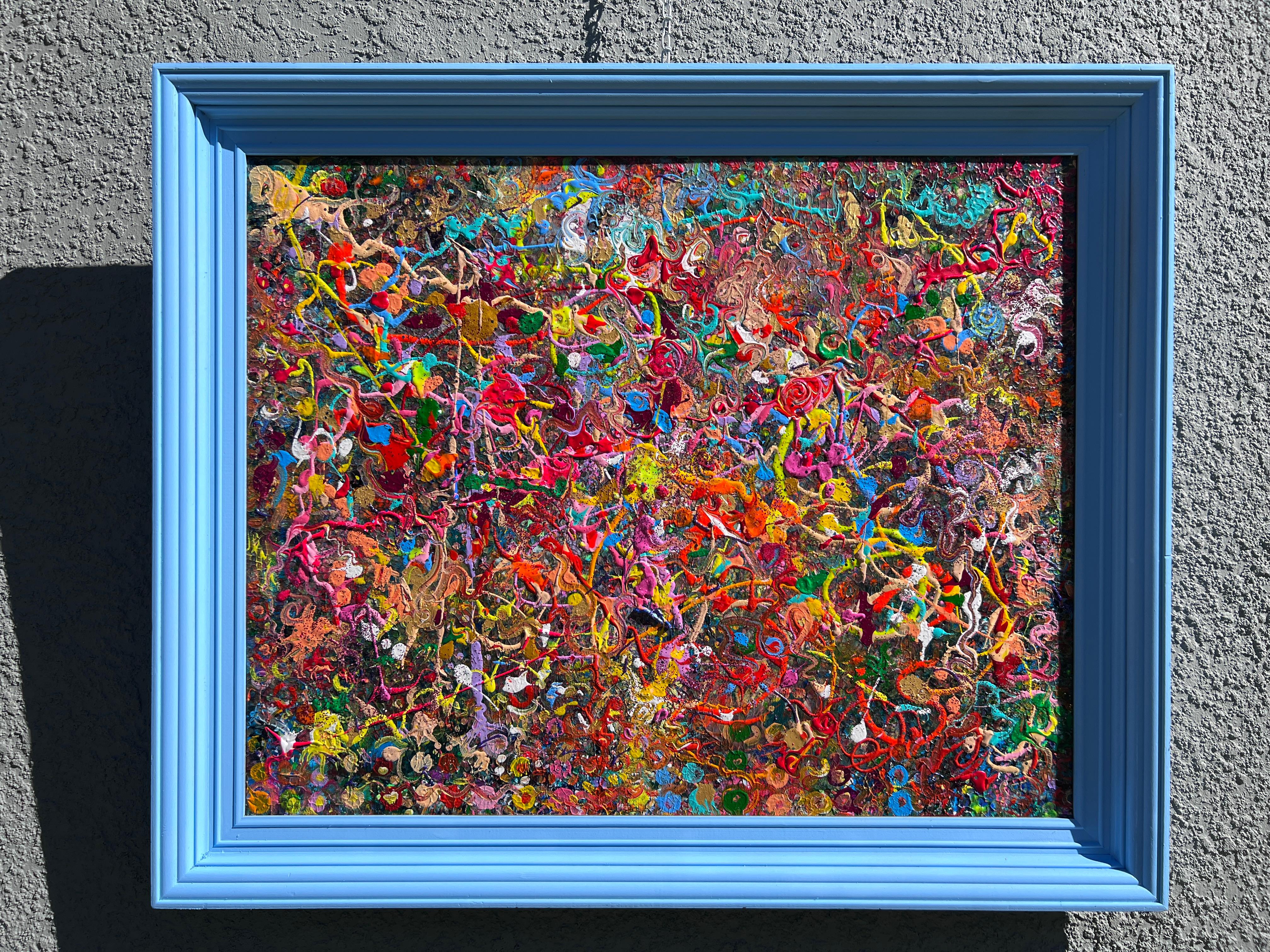 Pittura astratta su tela di Serg Graff, 