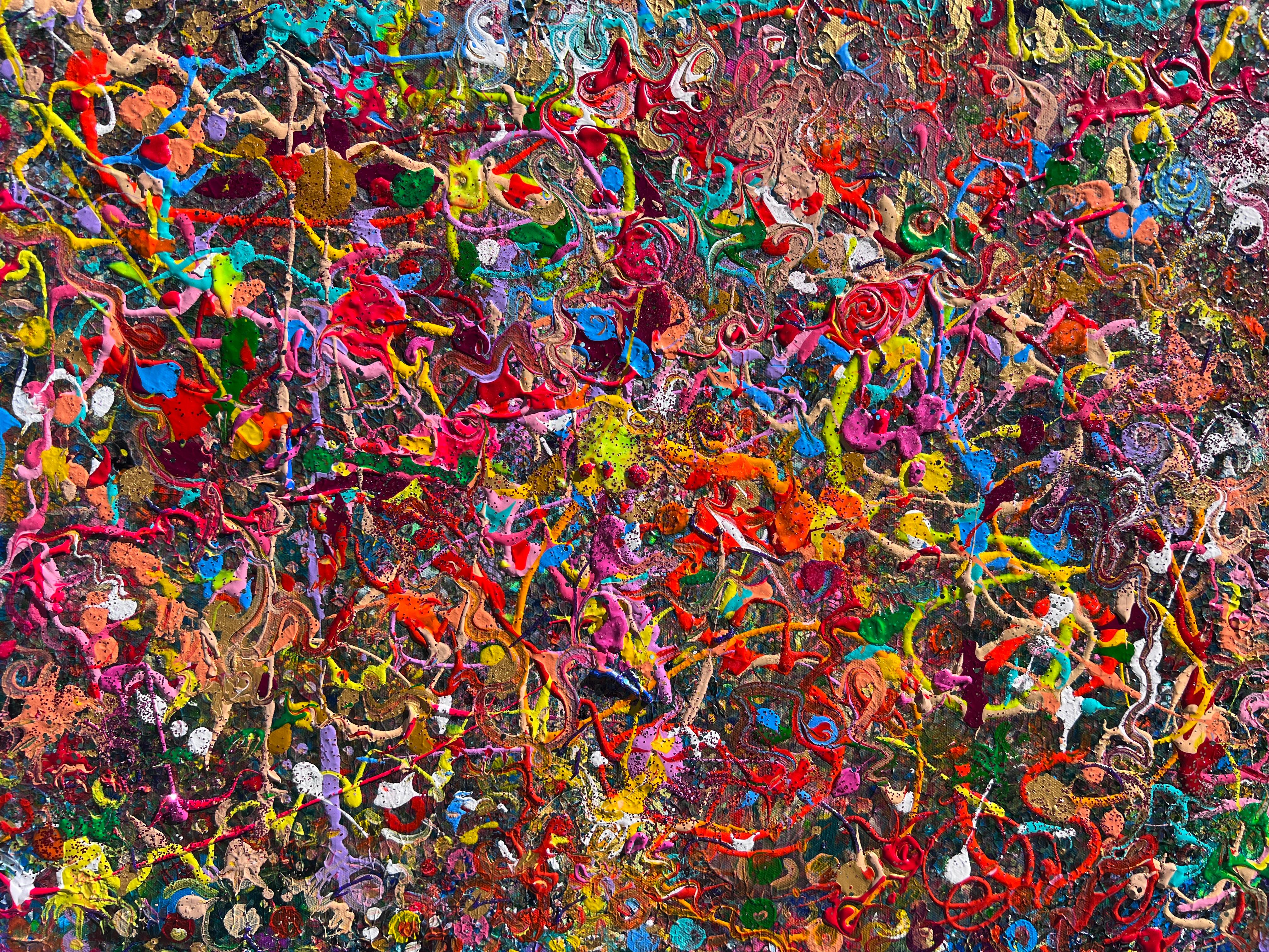 Pittura astratta su tela di Serg Graff, 