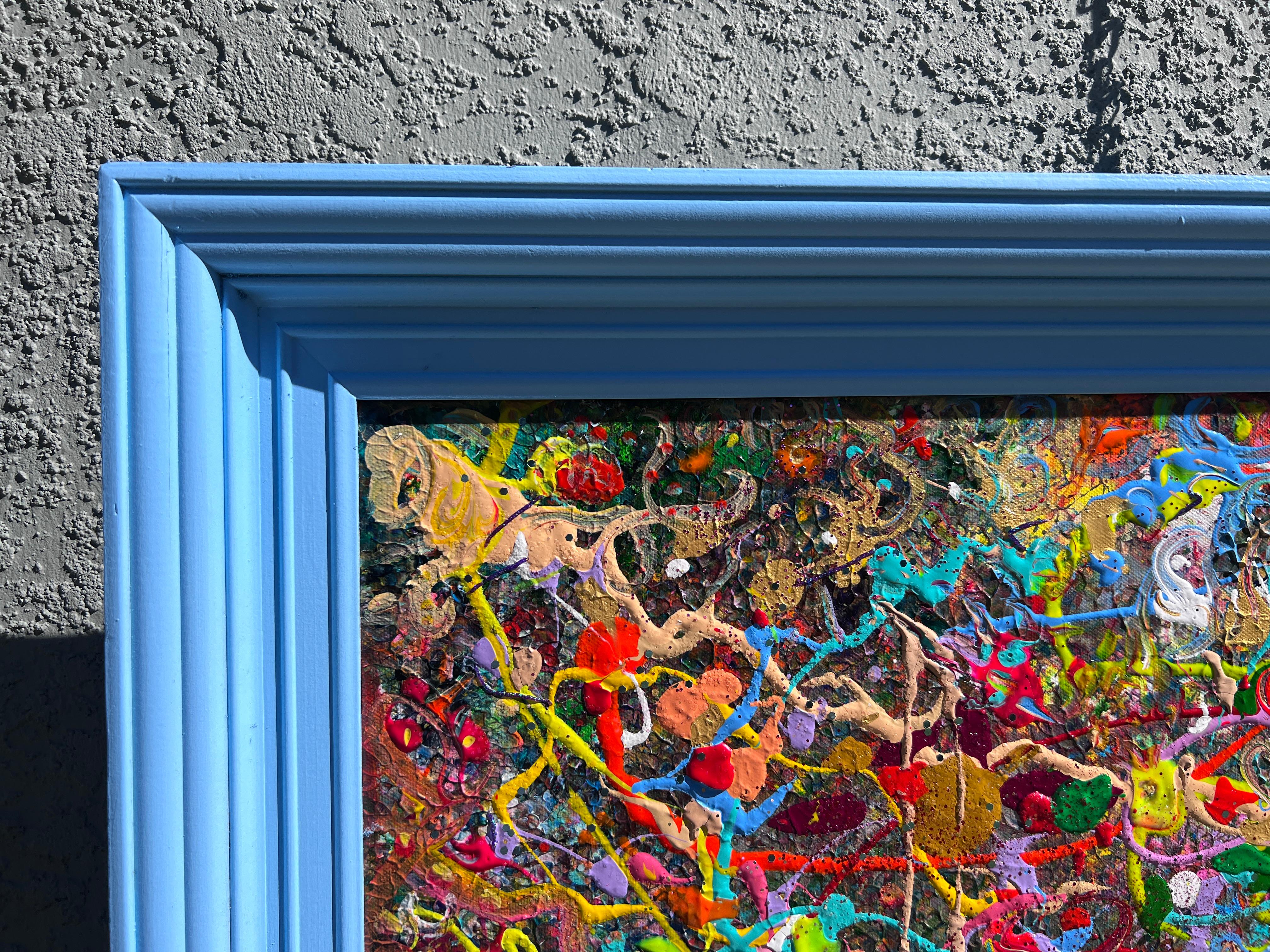 Pittura astratta su tela di Serg Graff, 