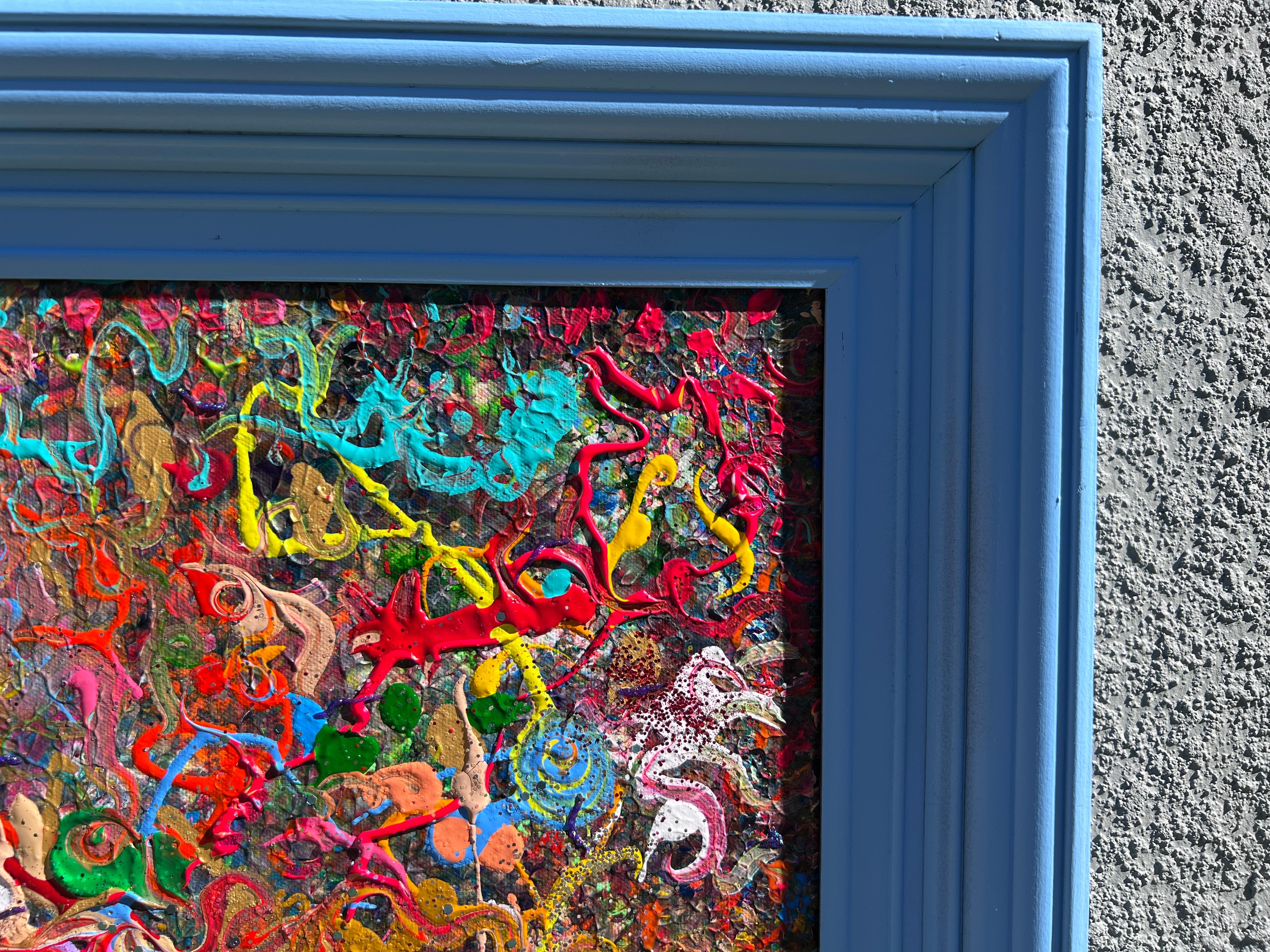 Pittura astratta su tela di Serg Graff, 