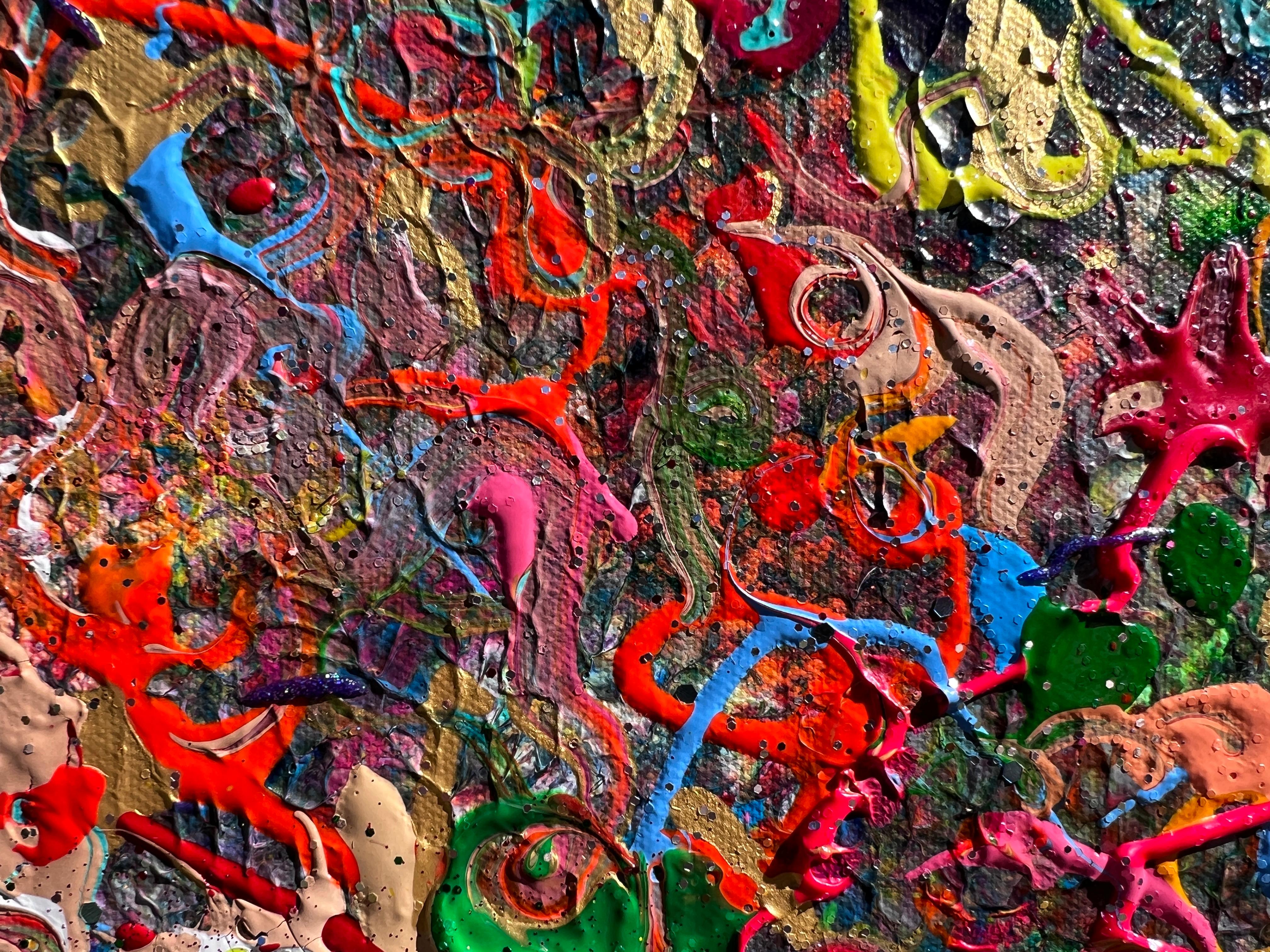 Pittura astratta su tela di Serg Graff, 