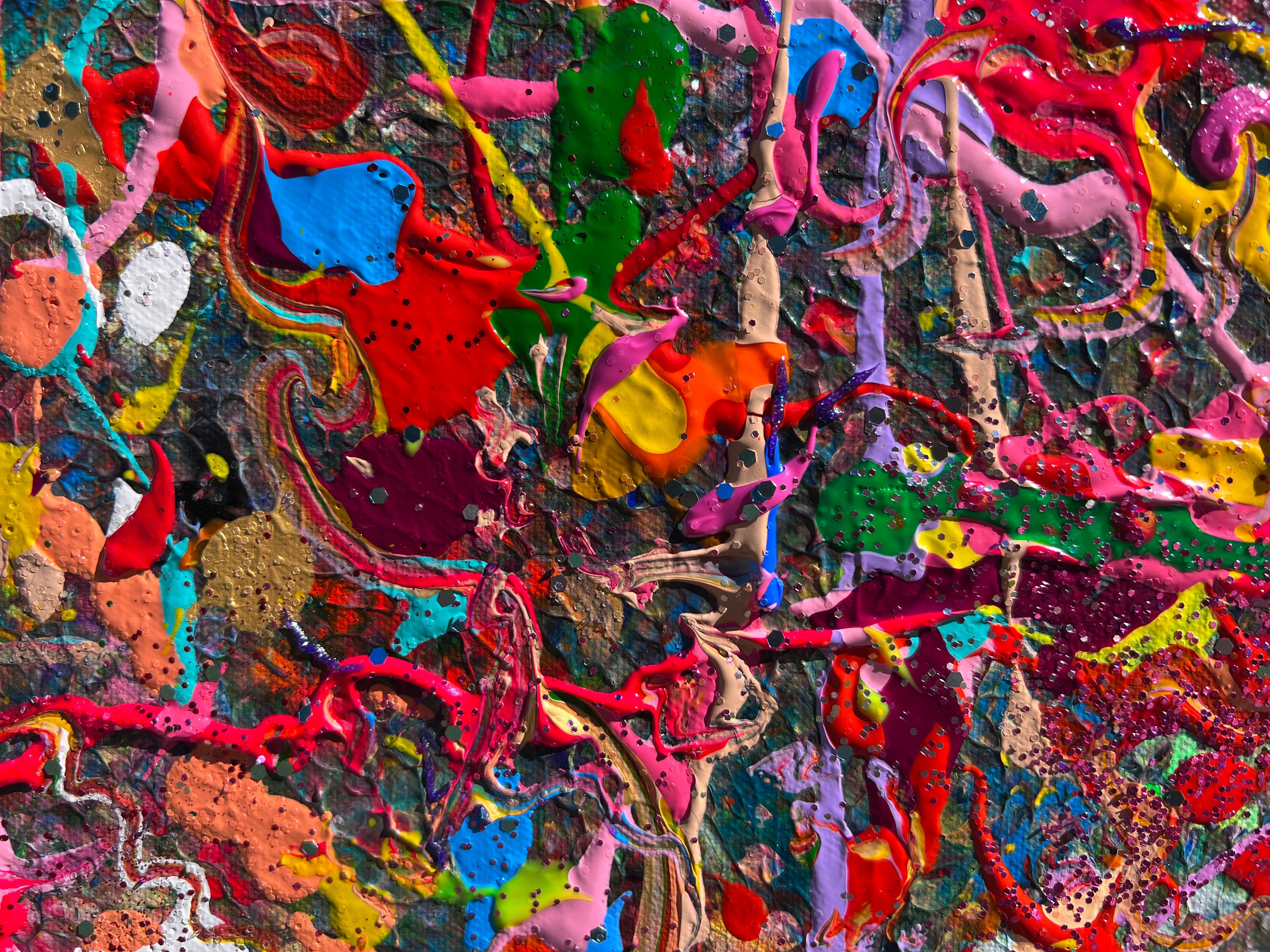 Pittura astratta su tela di Serg Graff, 
