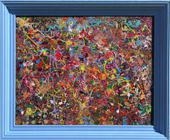 Pittura astratta su tela di Serg Graff, "Spruzzi di saldatura", COA