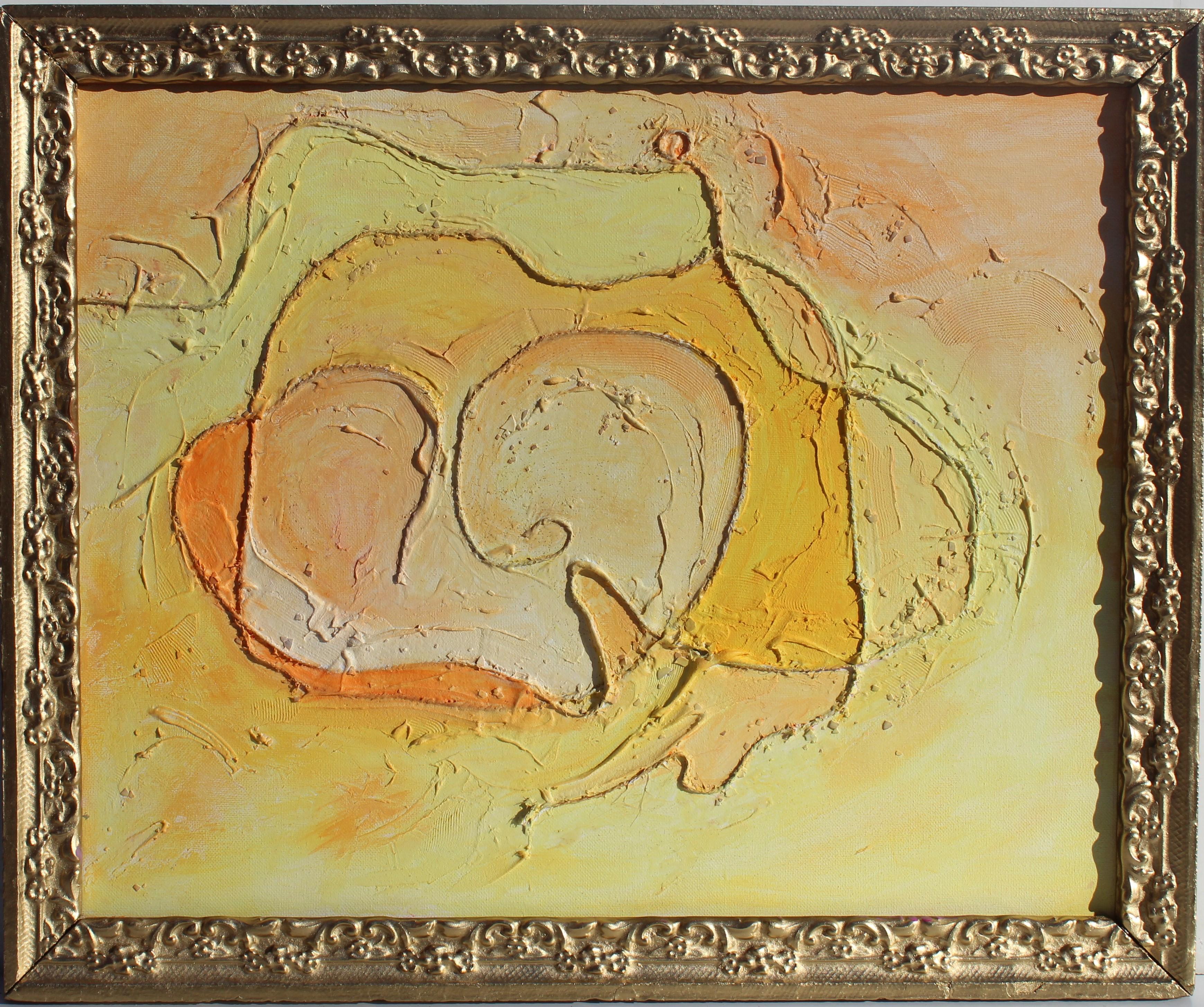 This original textured abstract painting on canvas titled “Morning Delight” is a radiant expression of warmth and tranquility by contemporary artist Serg Graff.

With soft, glowing hues of gold, peach, and sun-washed yellow, the composition invites