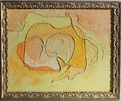Pintura abstracta con textura sobre lienzo de Serg Graff, "Morning Delight", COA