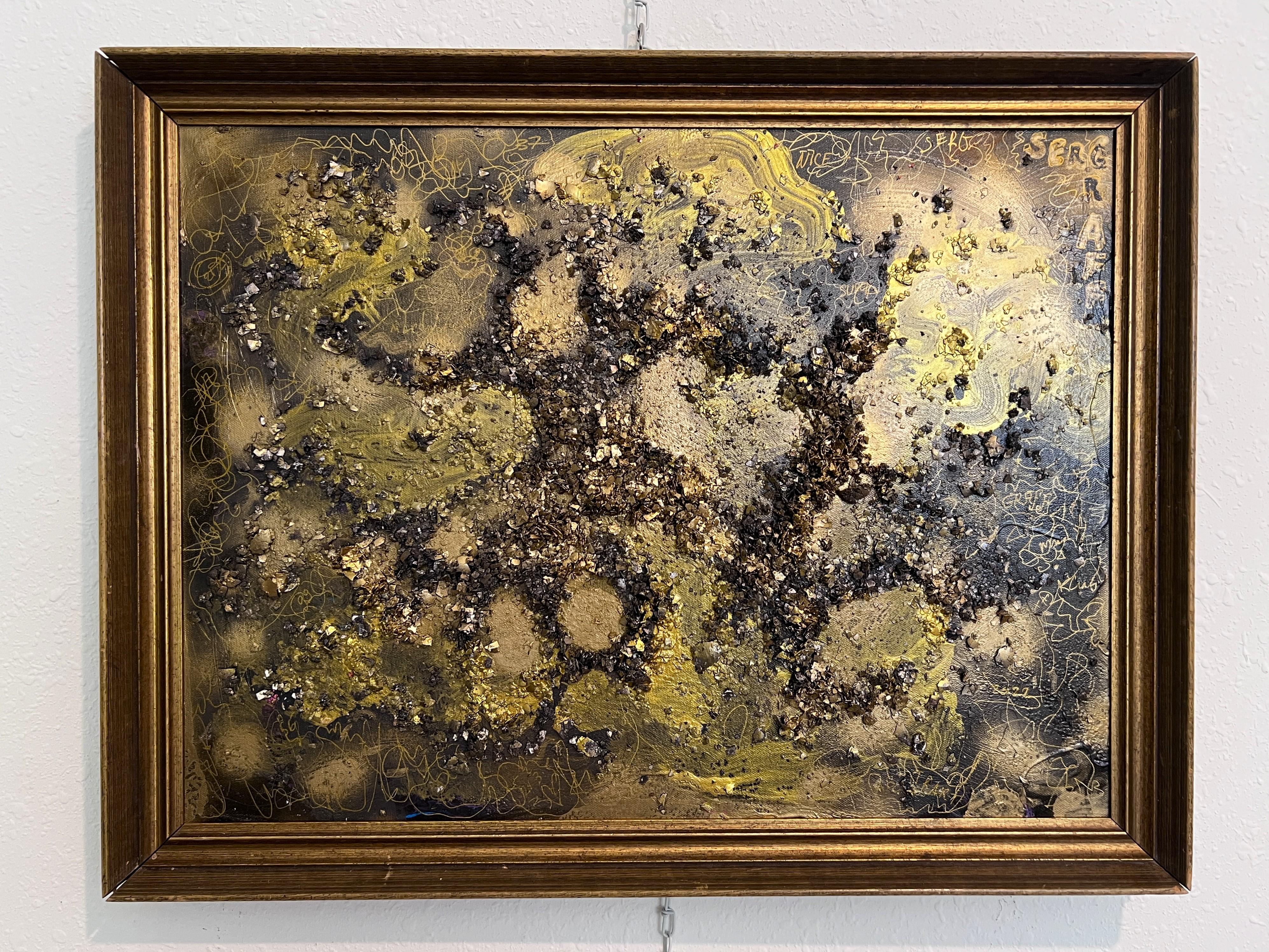 Pittura astratta su tela, intitolata 