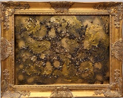 Peinture abstraite texturée sur toile, intitulée « Gold For You », Serg Graff, COA