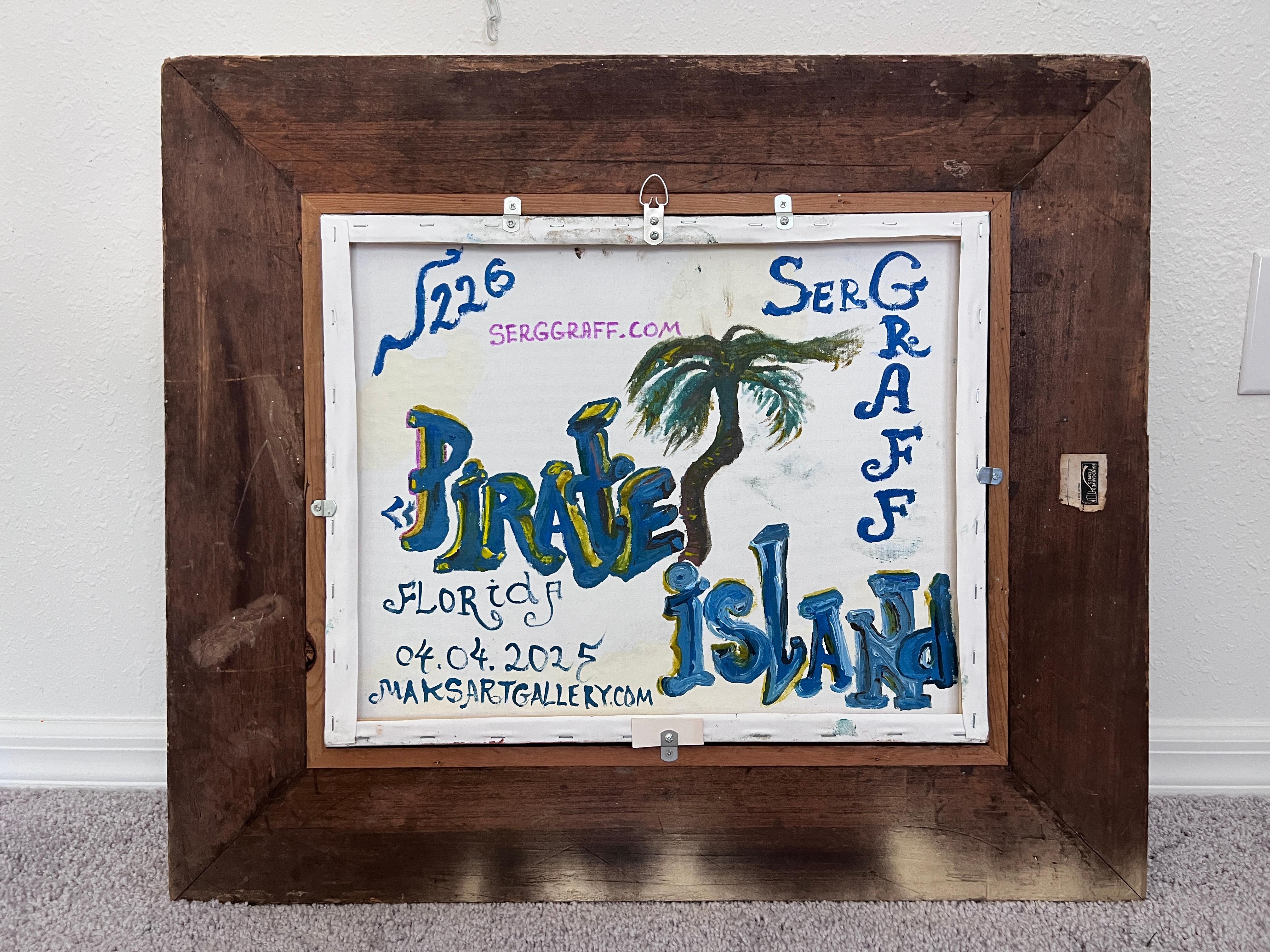 Quadro acrilico su tela di Serg Graff, Paesaggio marino, 