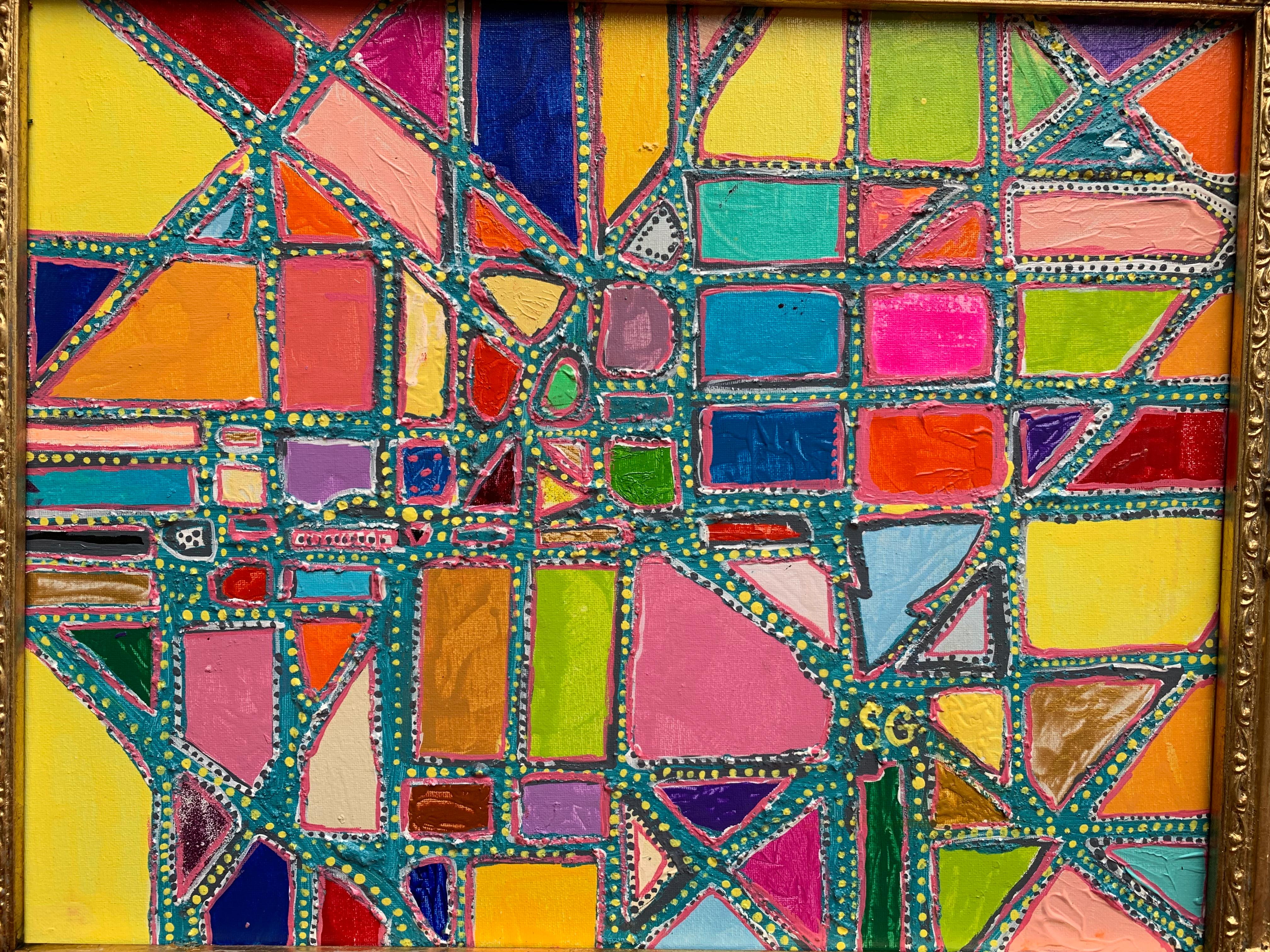 Peinture abstraite colorée 