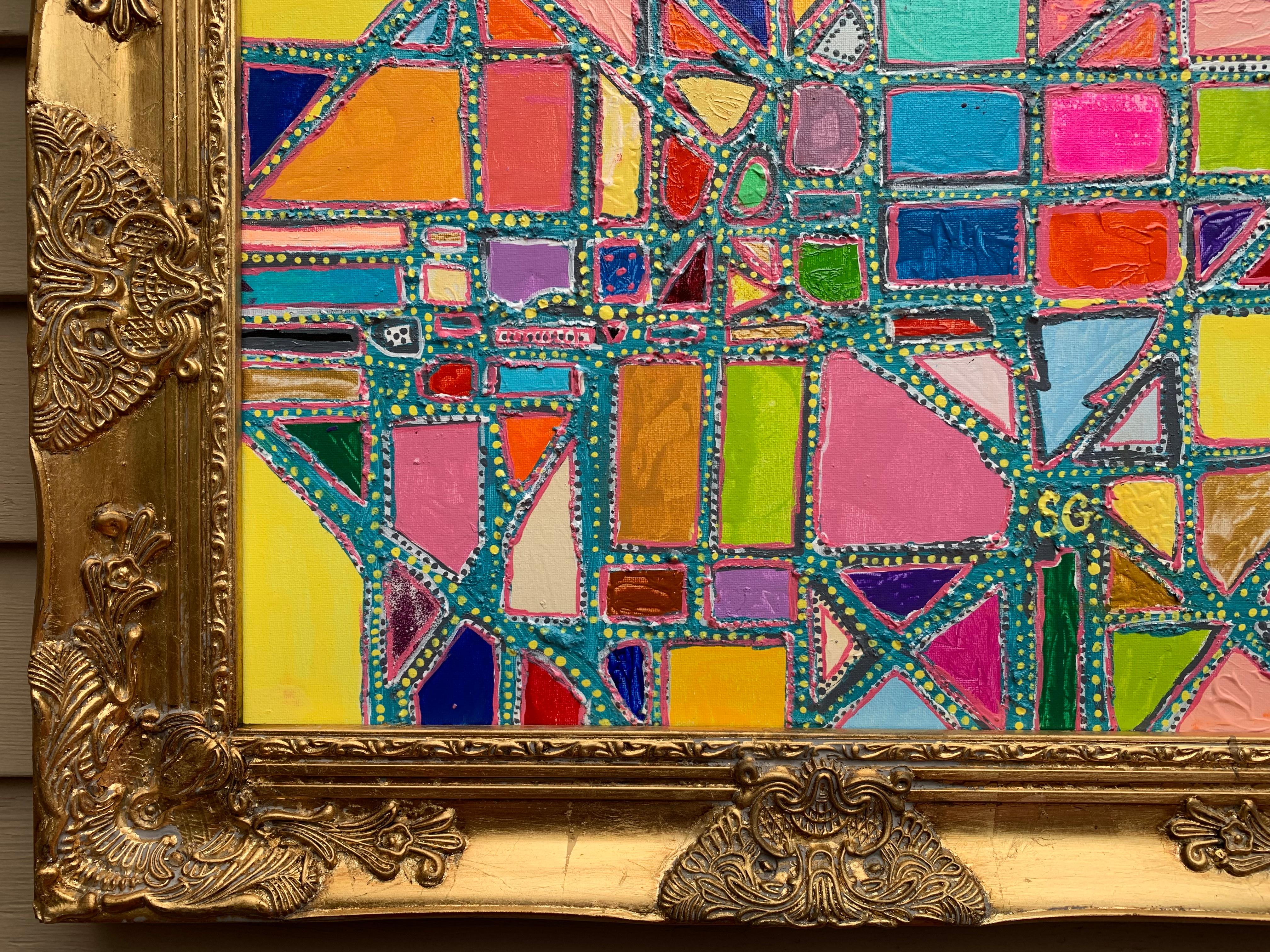 Peinture abstraite colorée 
