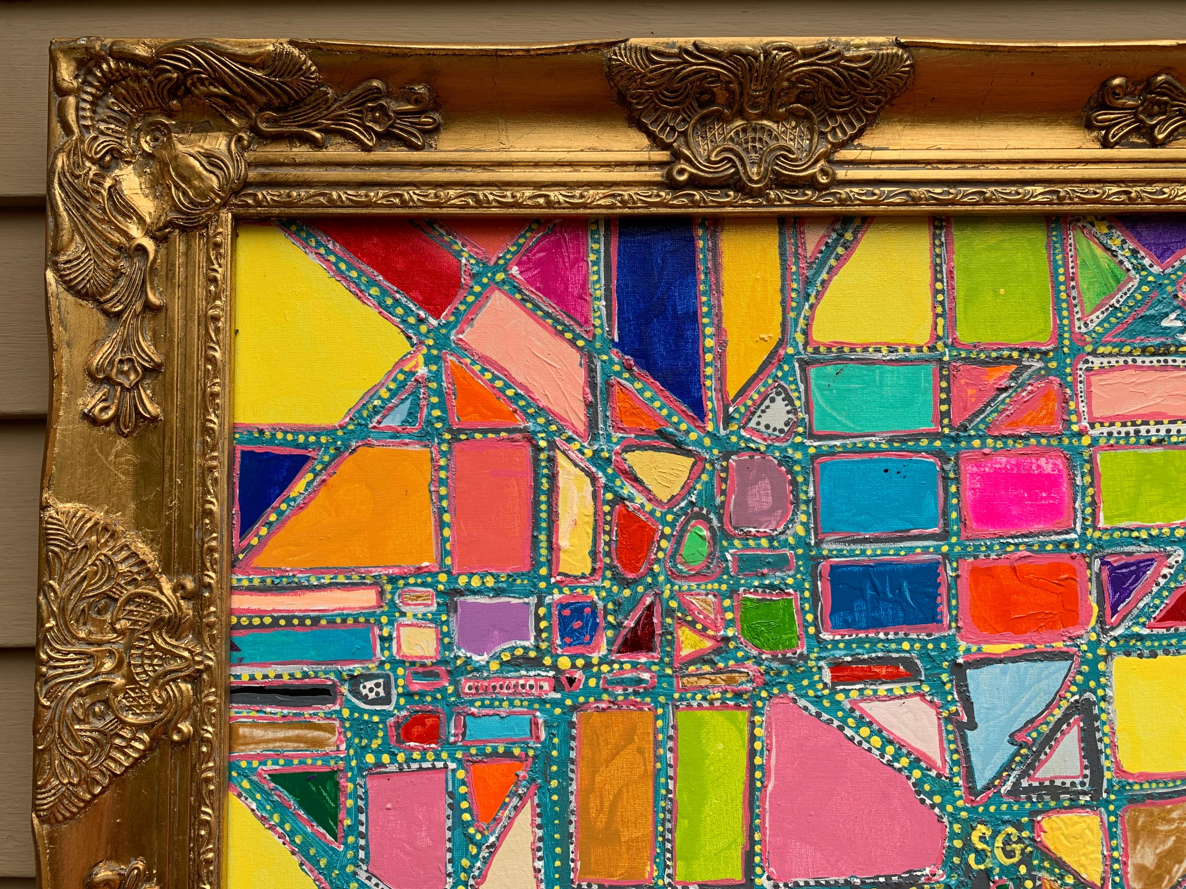 Peinture abstraite colorée 