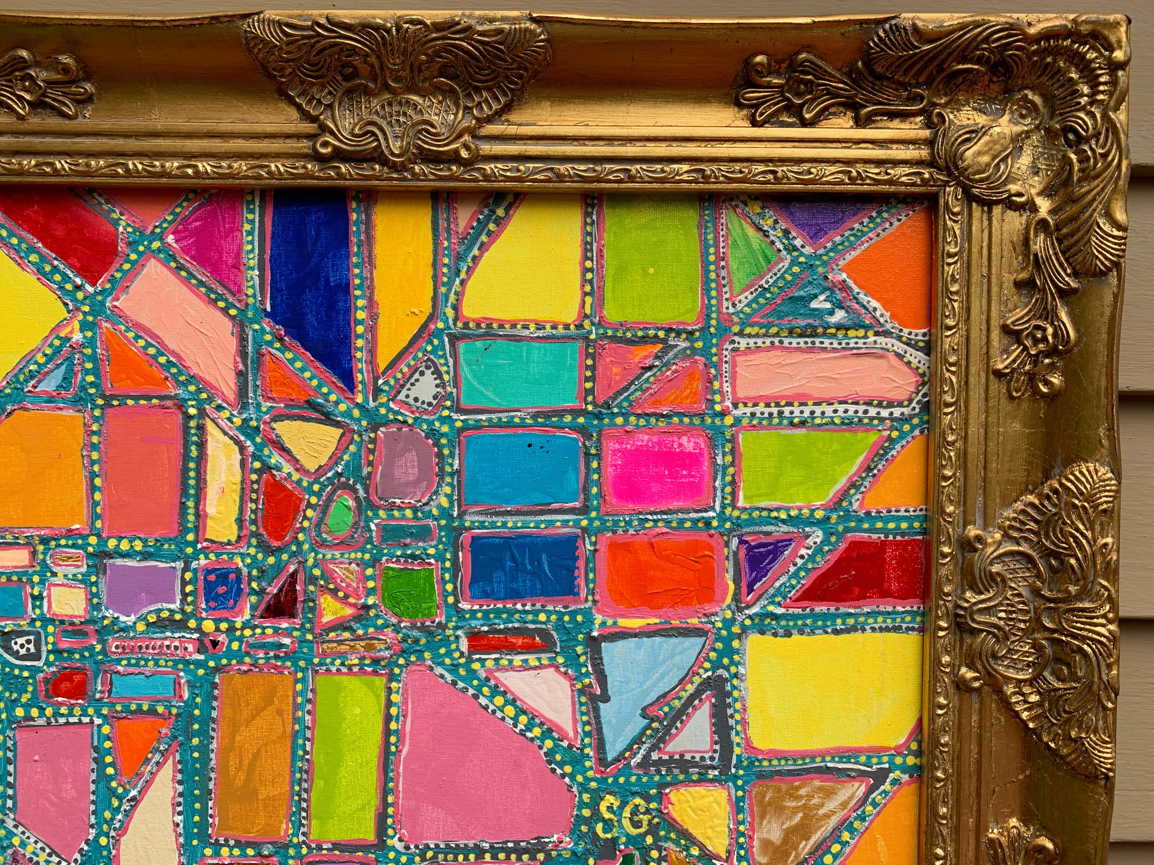 Peinture abstraite colorée 