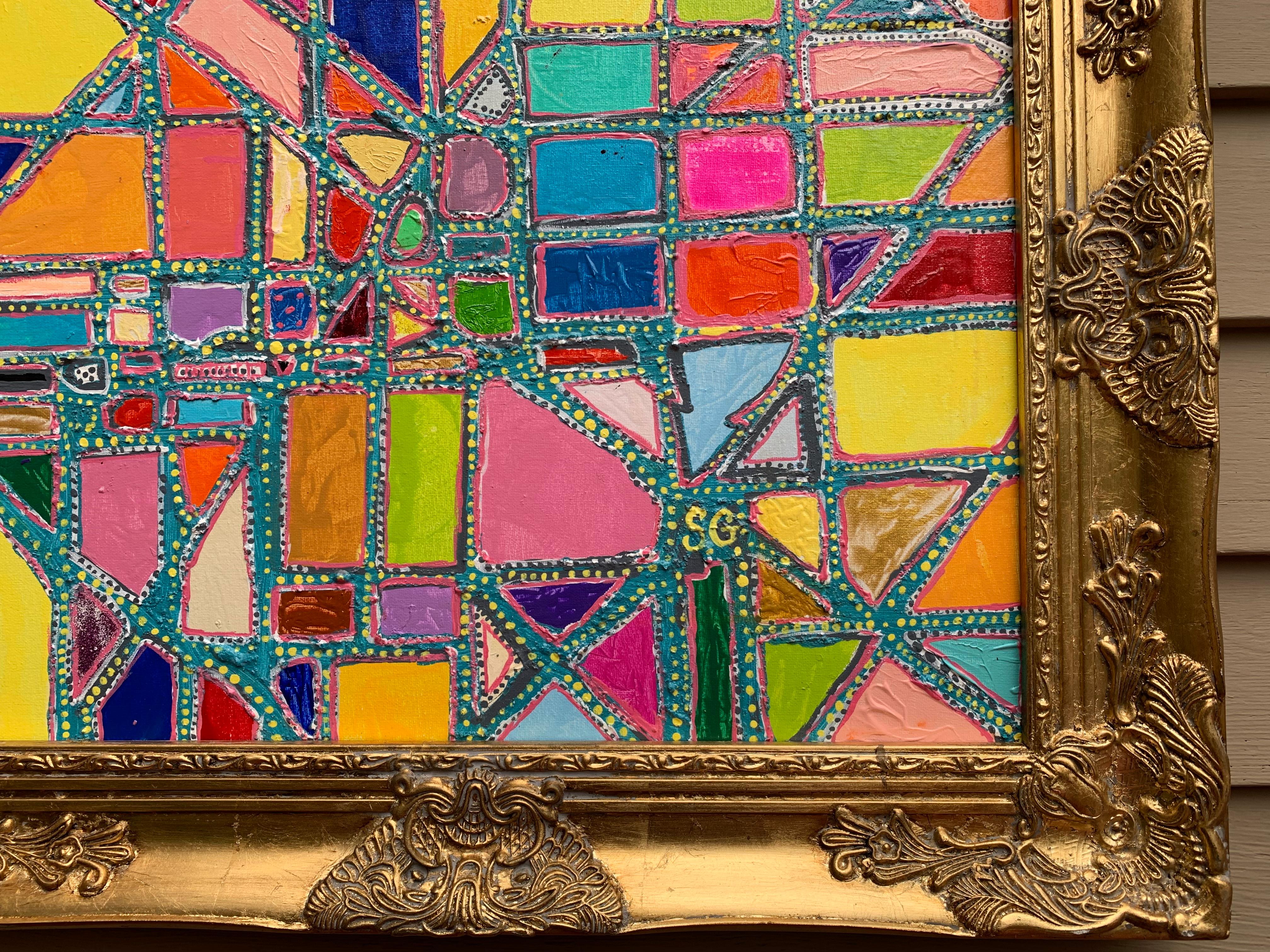 Peinture abstraite colorée 
