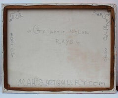 Large Abstract Oil Painting on Canvas "Galactic Solar Rays" Serg Graff, COA