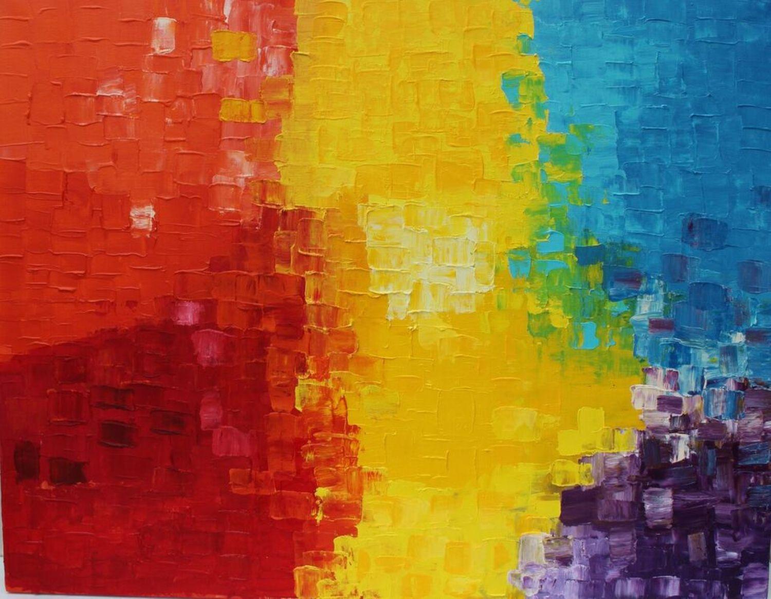 Large Abstract Oil Painting on Canvas 