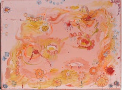 Large Abstract Painting on Canvas "Vanilla Ice Cream", Signed Serg Graff, COA