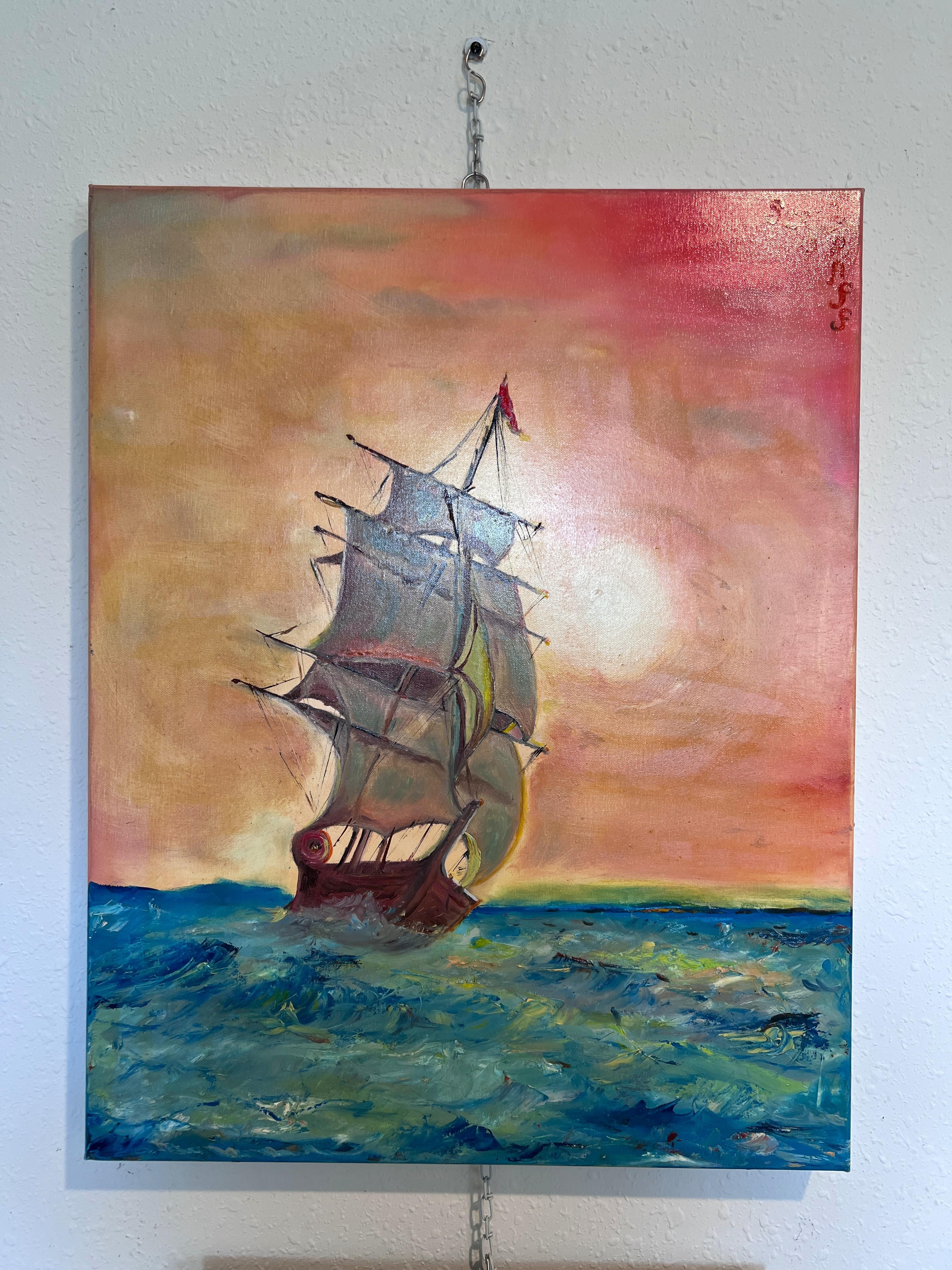 Großes Ölgemälde auf Leinwand, Seelandschaft von Serg Graff 