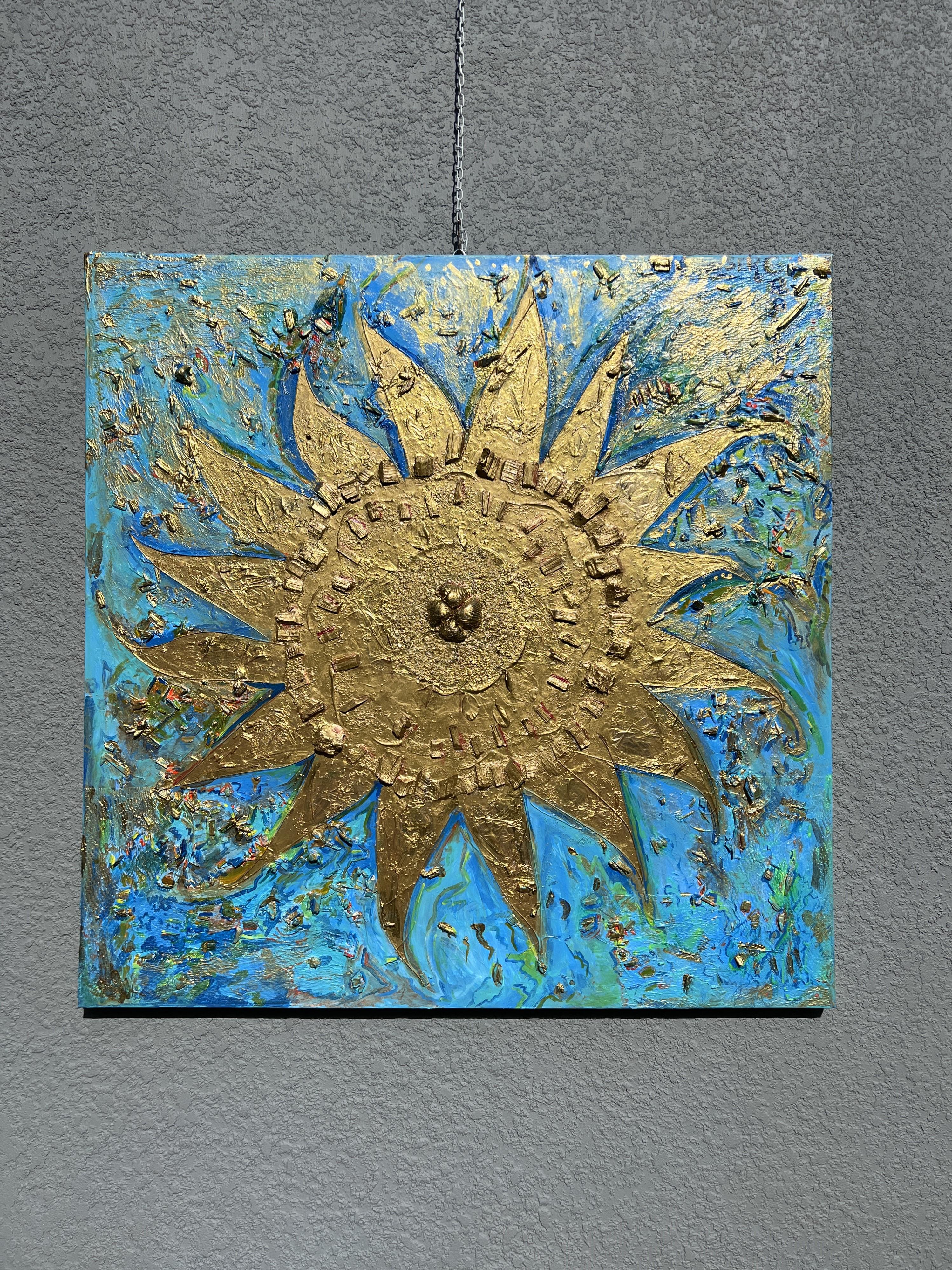 Large Painting on Canvas, Fantasy Abstract Style by Serg Graff 