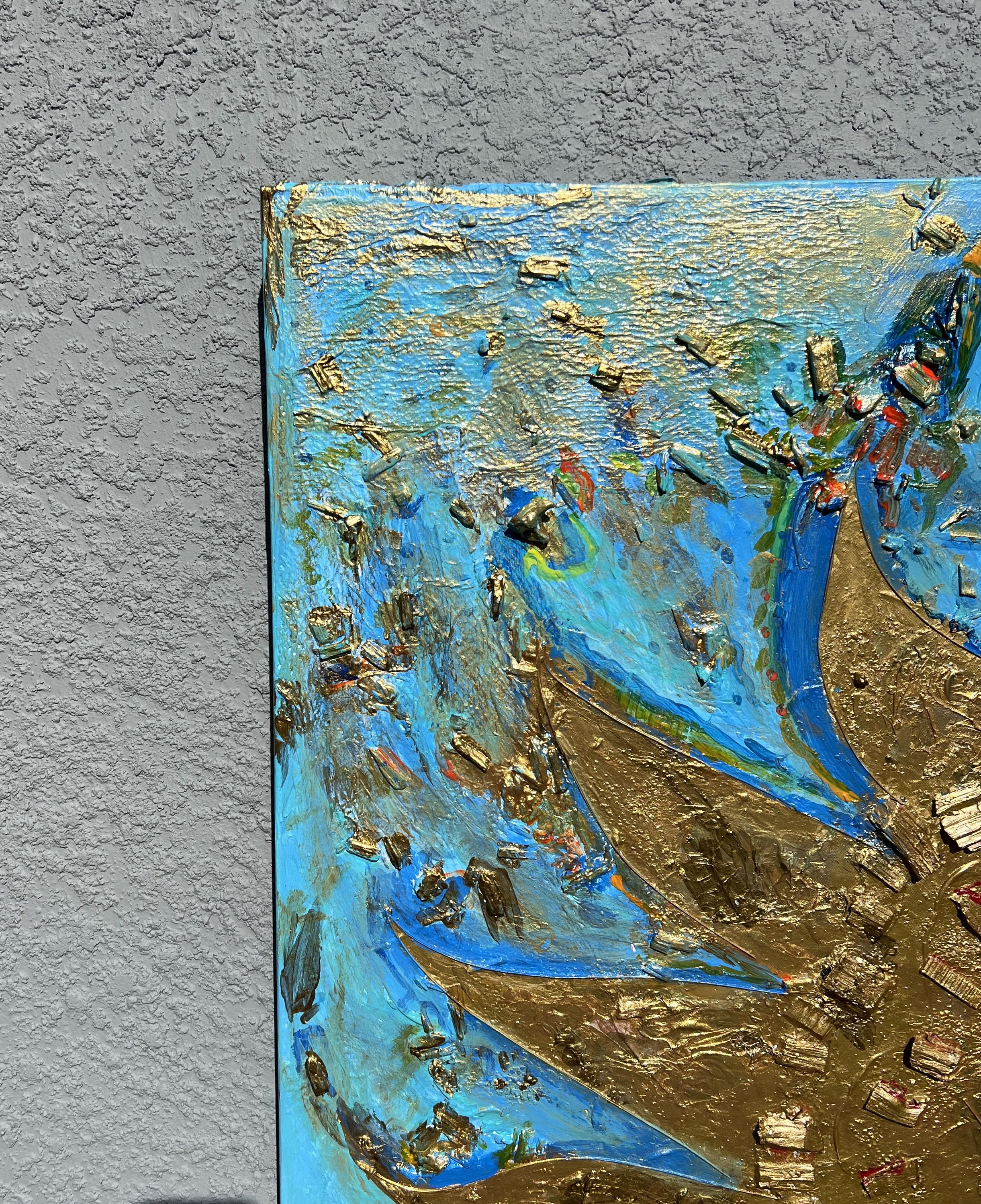 Large Painting on Canvas, Fantasy Abstract Style by Serg Graff 
