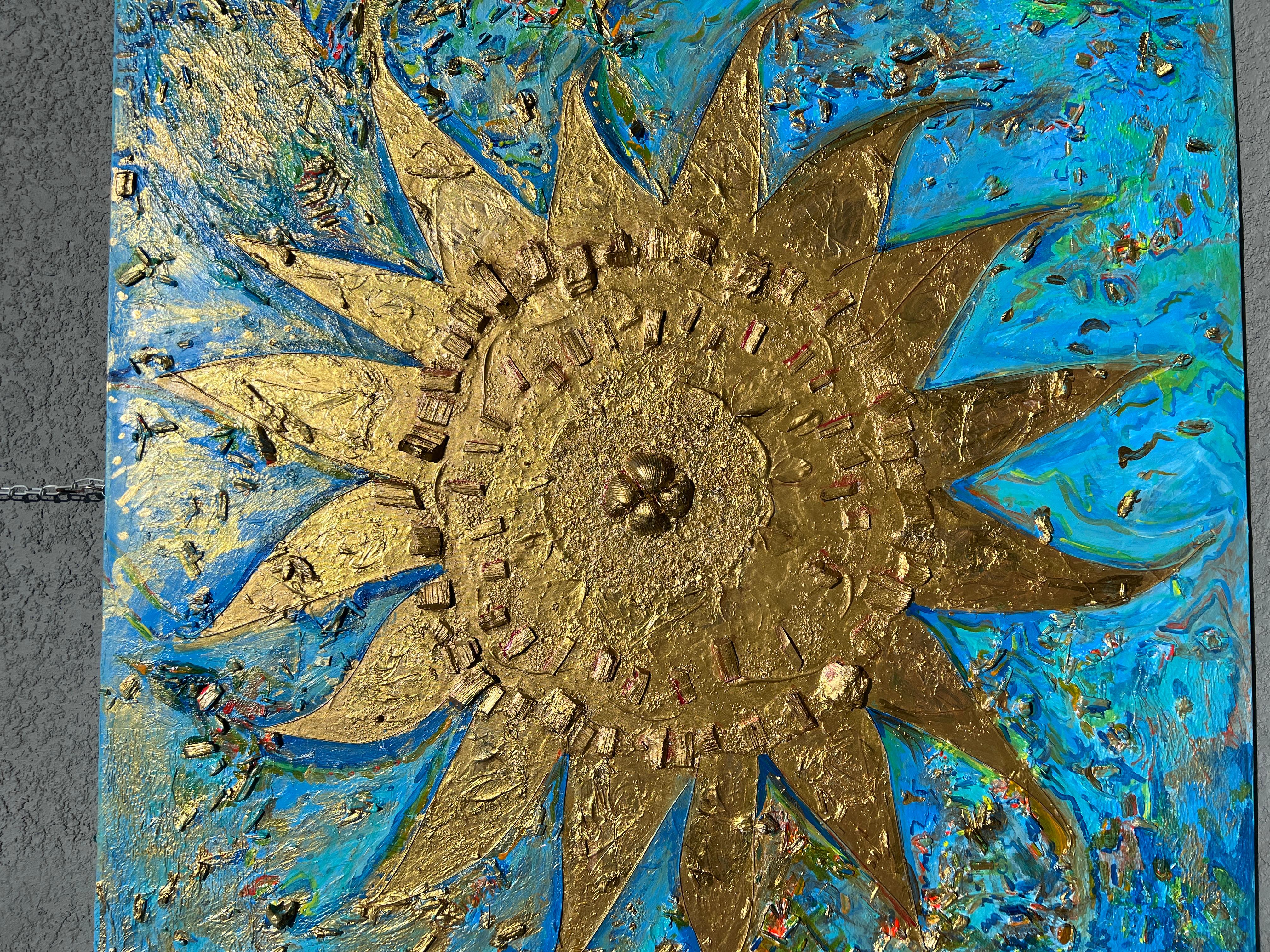 Large Painting on Canvas, Fantasy Abstract Style by Serg Graff 